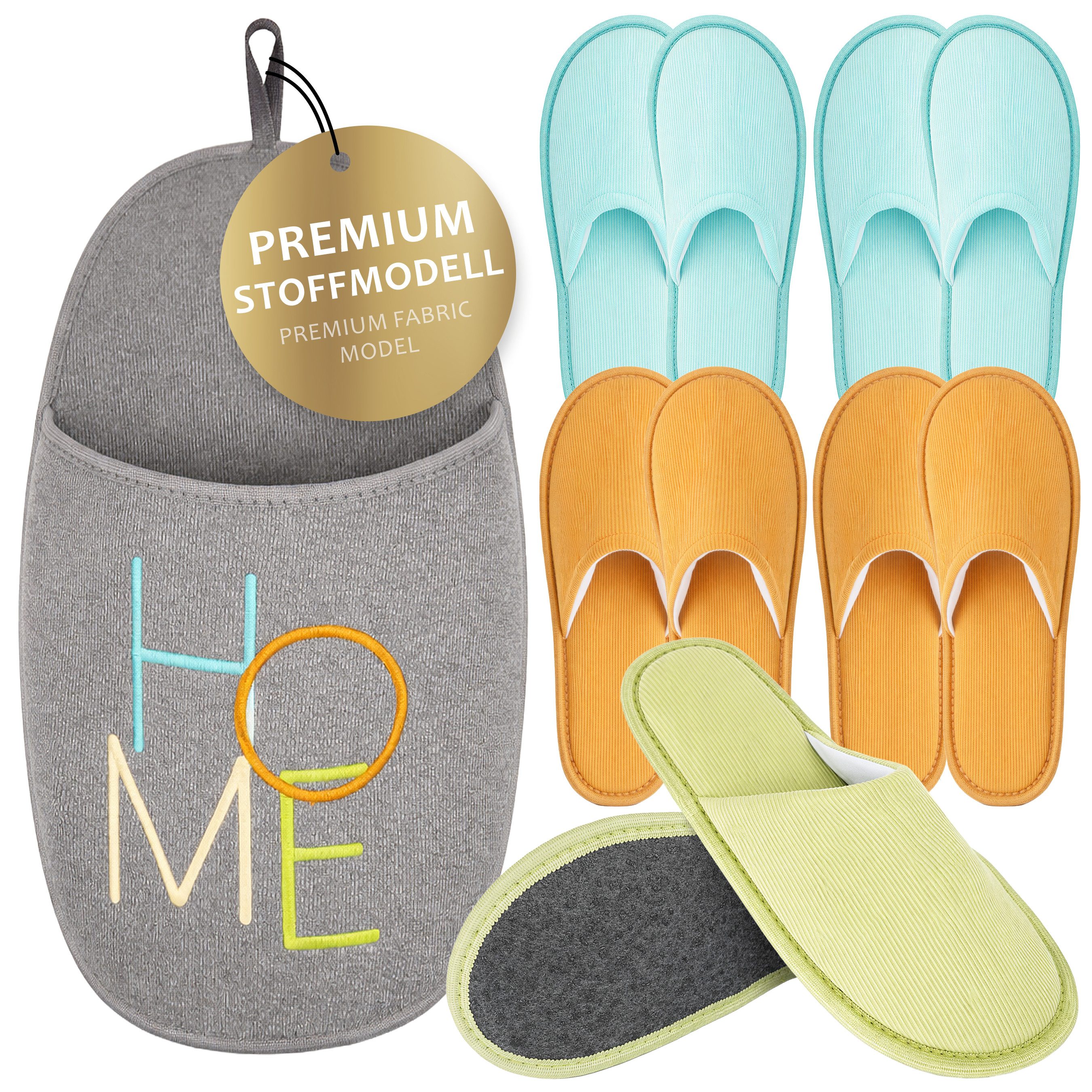 ONVAYA Premium Gästehausschuhe Set-Guest Slippers-Gästepantoffeln Unisex Hausschuh