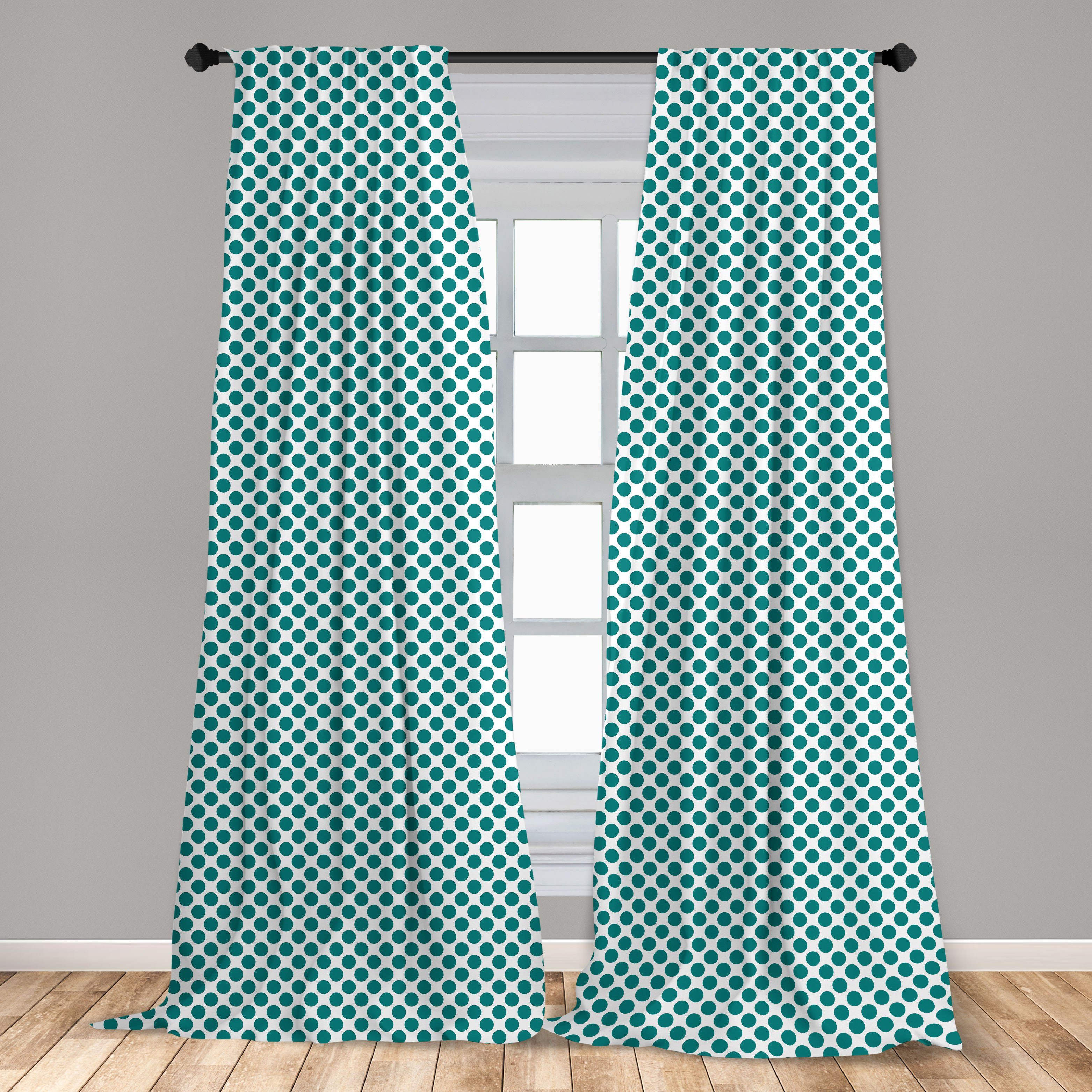 Teal Abakuhaus, Vorhang Microfaser, für Dekor, Wohnzimmer Design Vibrierende Gardine Schlafzimmer