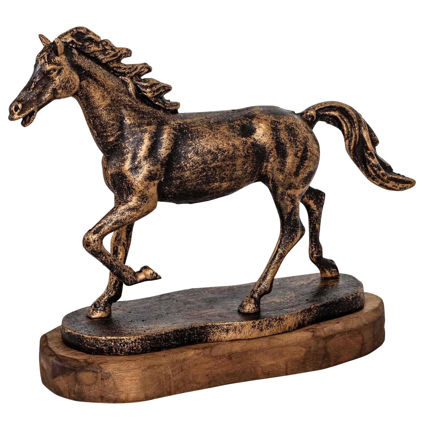 Aubaho Dekofigur Eisenfigur Pferd Tier Eisen Figur Skulptur 24cm Antik-Stil