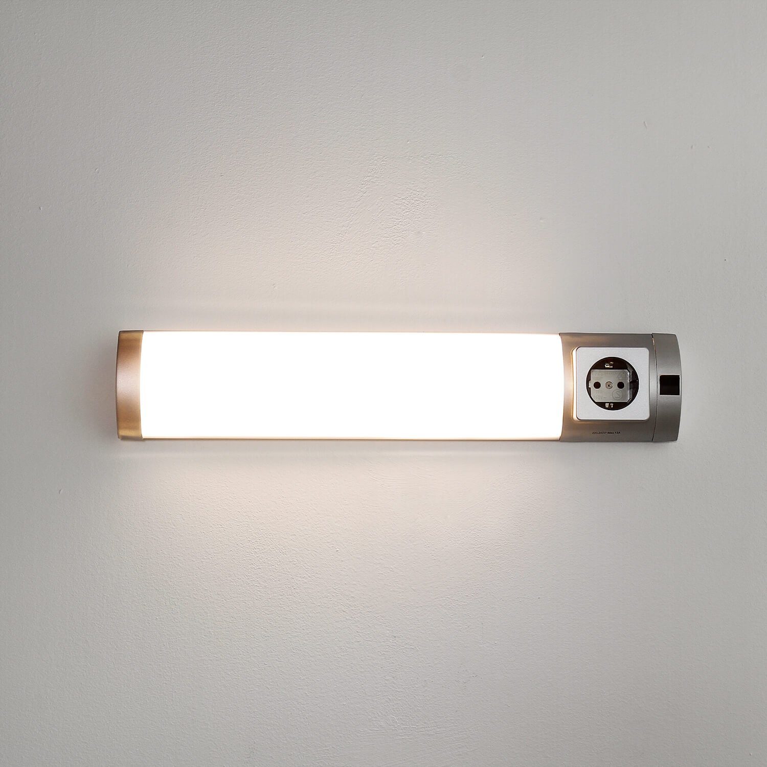 Unterbauleuchte Küche Wandlampe fest Badezimmer mit Wandleuchte Licht-Erlebnisse LED integriert, Warmweiß, Leuchte SOFT, Stecker LED
