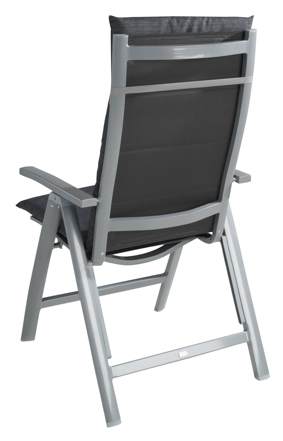 GO-DE Hochlehnerauflage INDIGRO, 46 x 118 cm, Grau, Baumwolle, Polyester, (6 St), Gartenstuhlauflage für Hochlehner