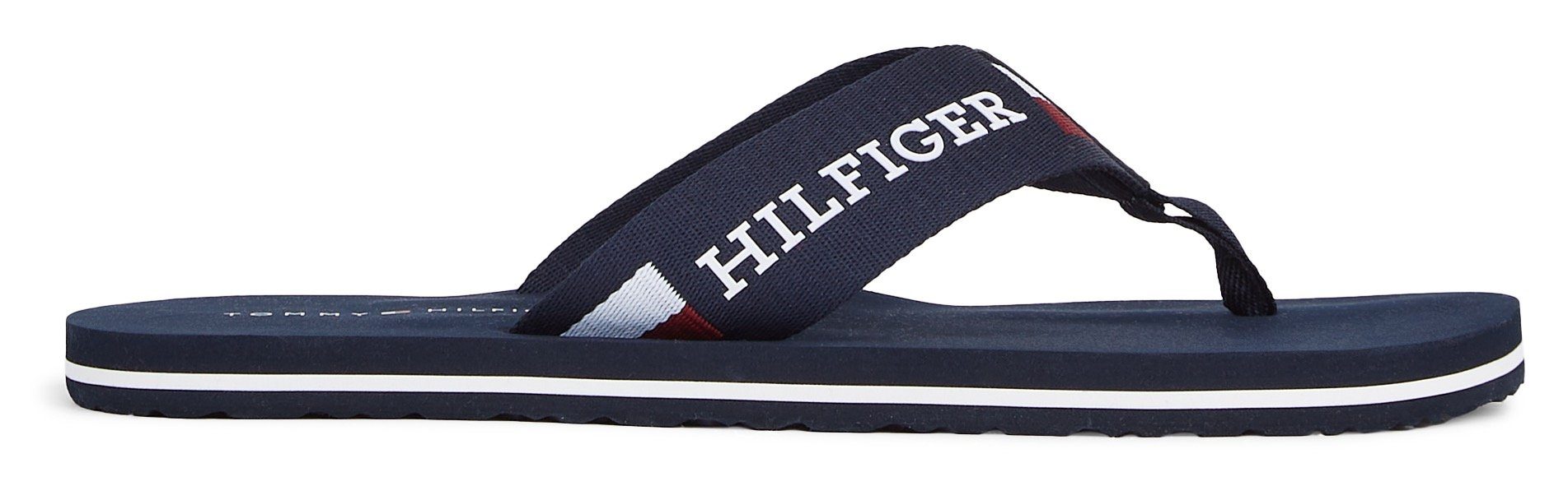 CORPORATE SANDAL MONOTYPE Tommy Zehentrenner mit BEACH Kontrast-Logoschriftzug Hilfiger