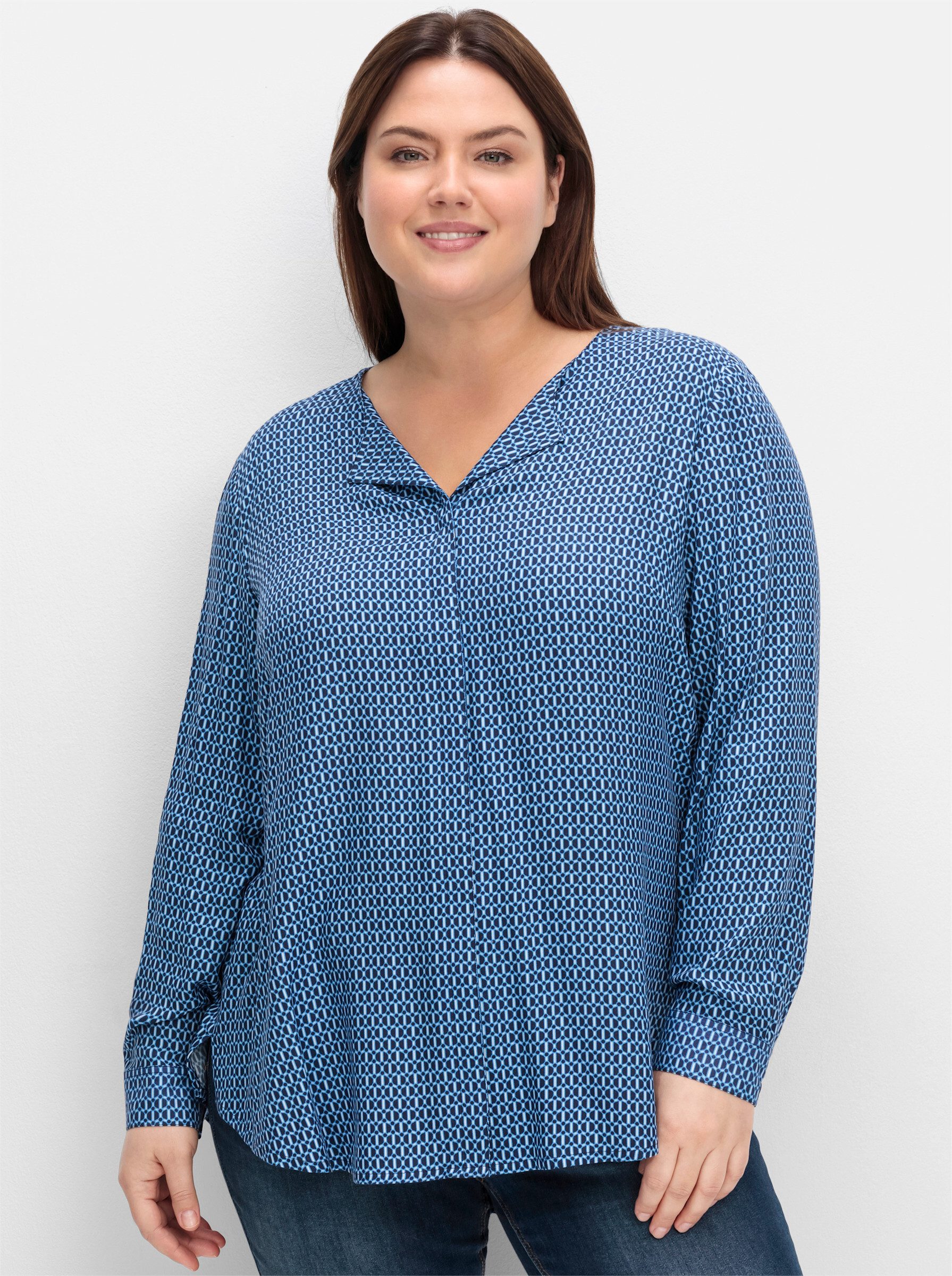 Sheego Klassische Bluse Druckbluse . günstig online kaufen