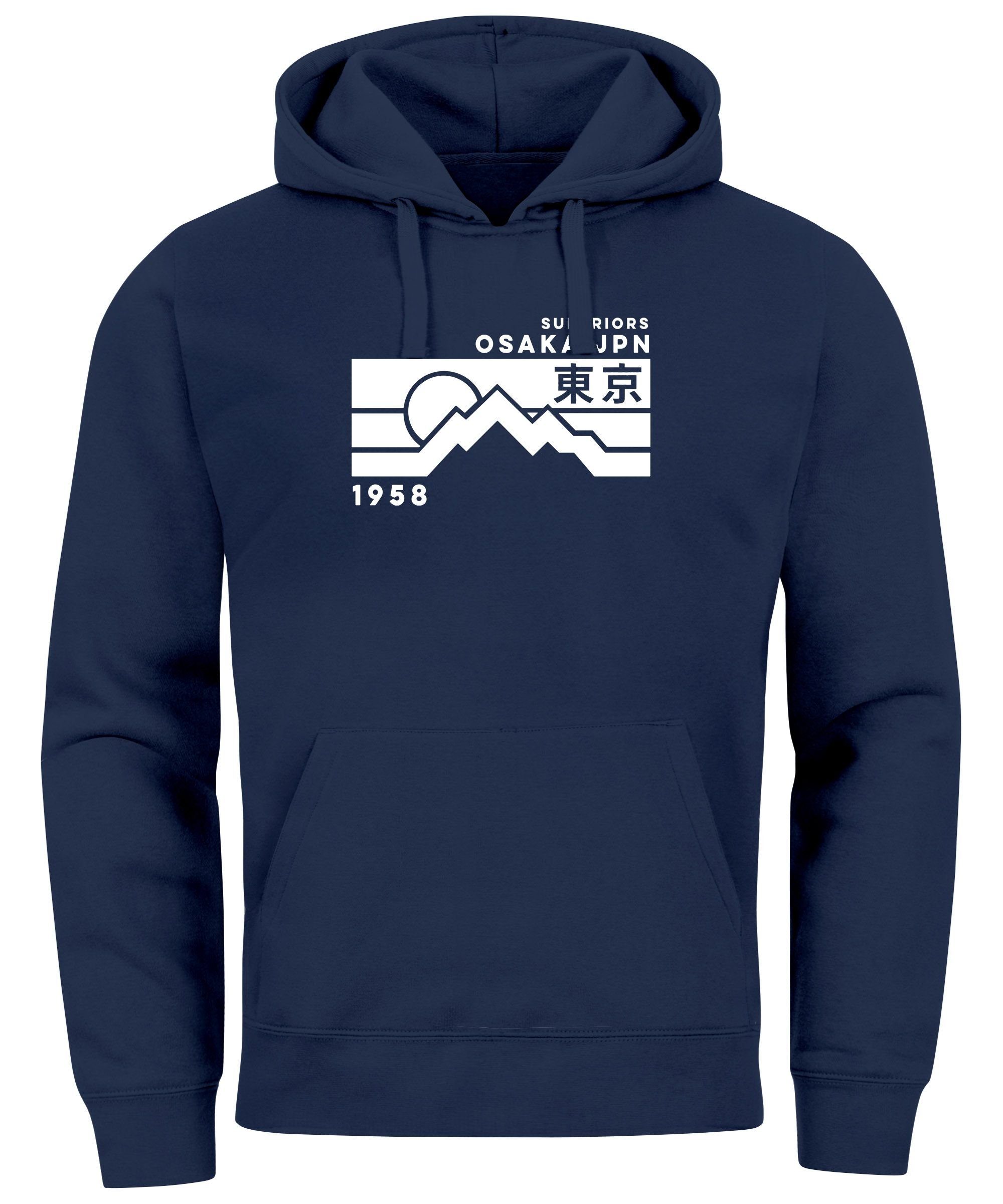 Neverless Hoodie Hoodie Herren Aufdruck Osaka günstig online kaufen