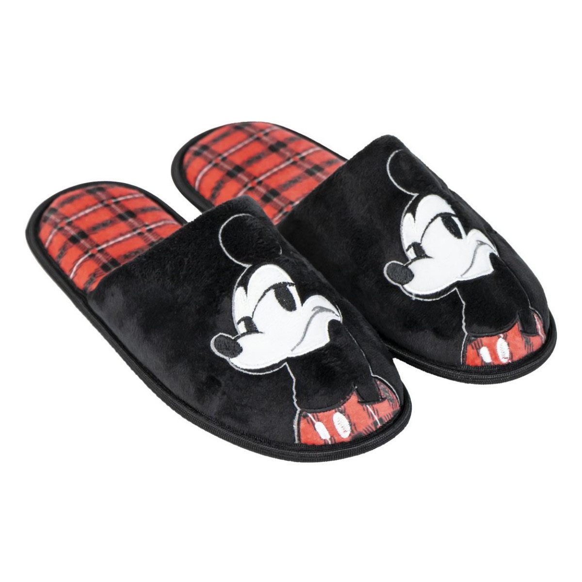 Disney Mickey Mouse Damen offen Pantoffeln, rutschfeste Hauslatschen Hausschuh