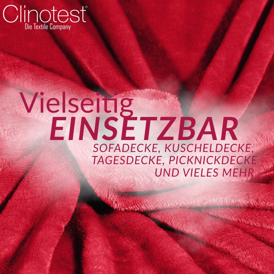Wohndecke Kuscheldecke aus 100% Polyester, 150x220 cm, Clinotest, Kochfest ohne Einlaufen oder Fusseln, auch als Sofadecke & Tagesdecke – Bild 2 von 5