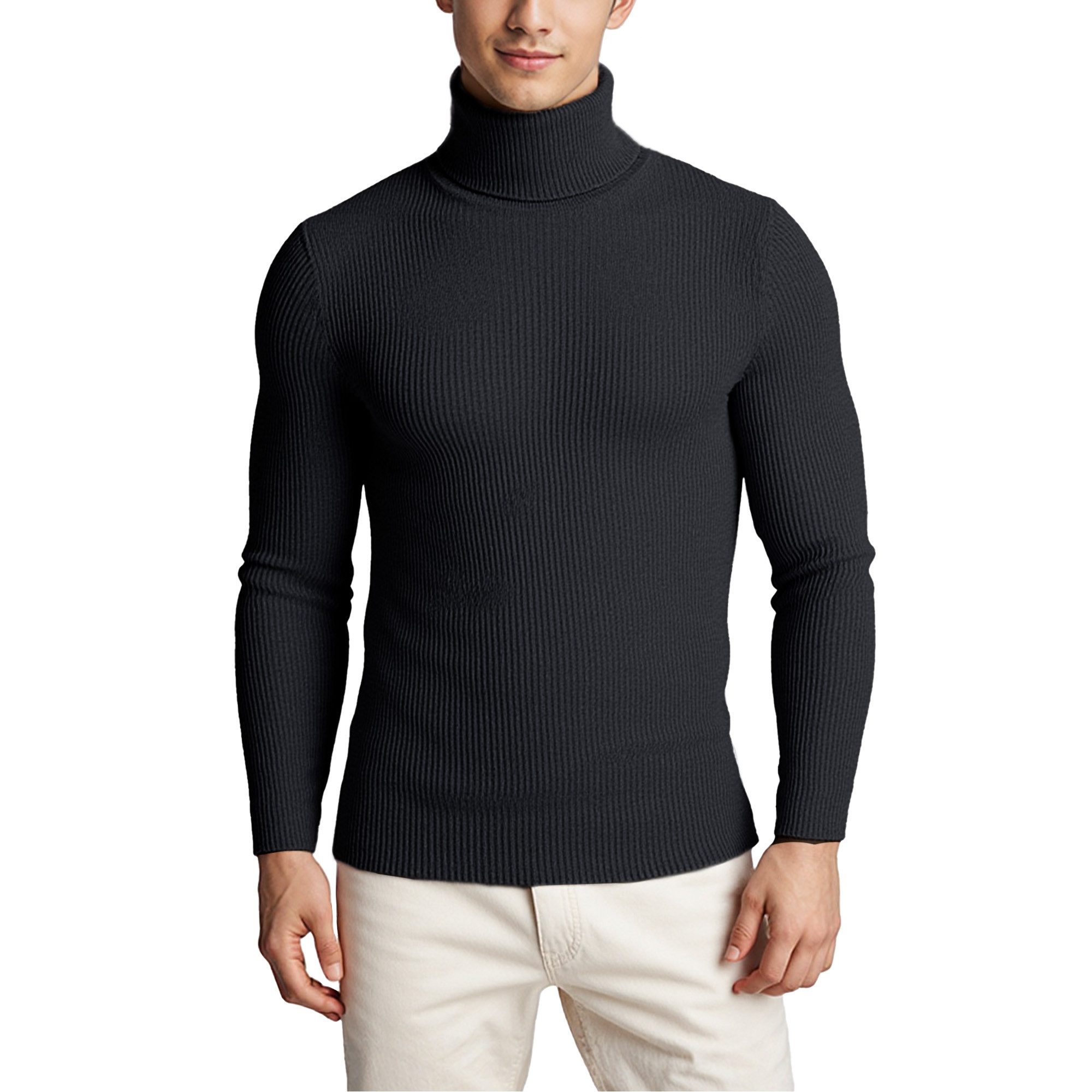 TANTOMI Rollkragenpullover Herren Rollkragen Pullover Sweater günstig online kaufen