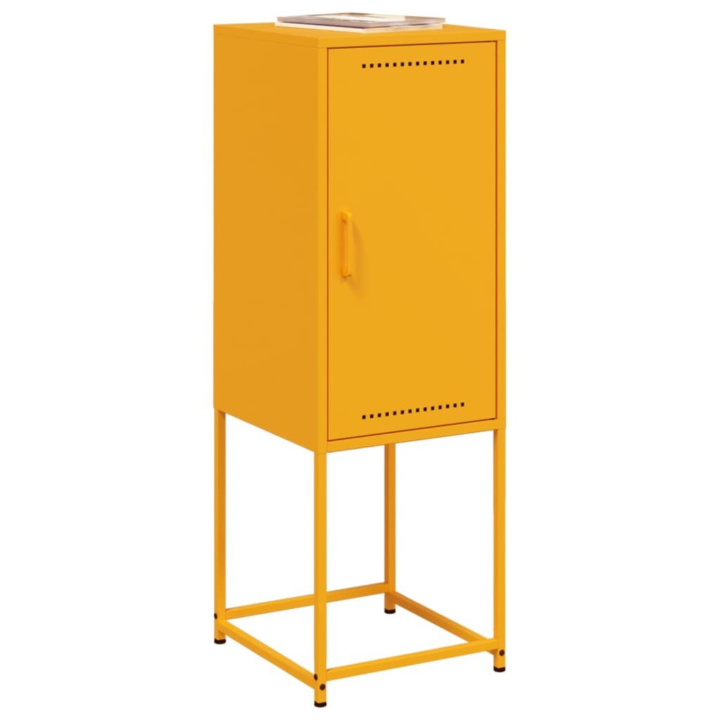 vidaXL Highboard Highboard Senfgelb 36x39x107 cm Stahl (1 St)