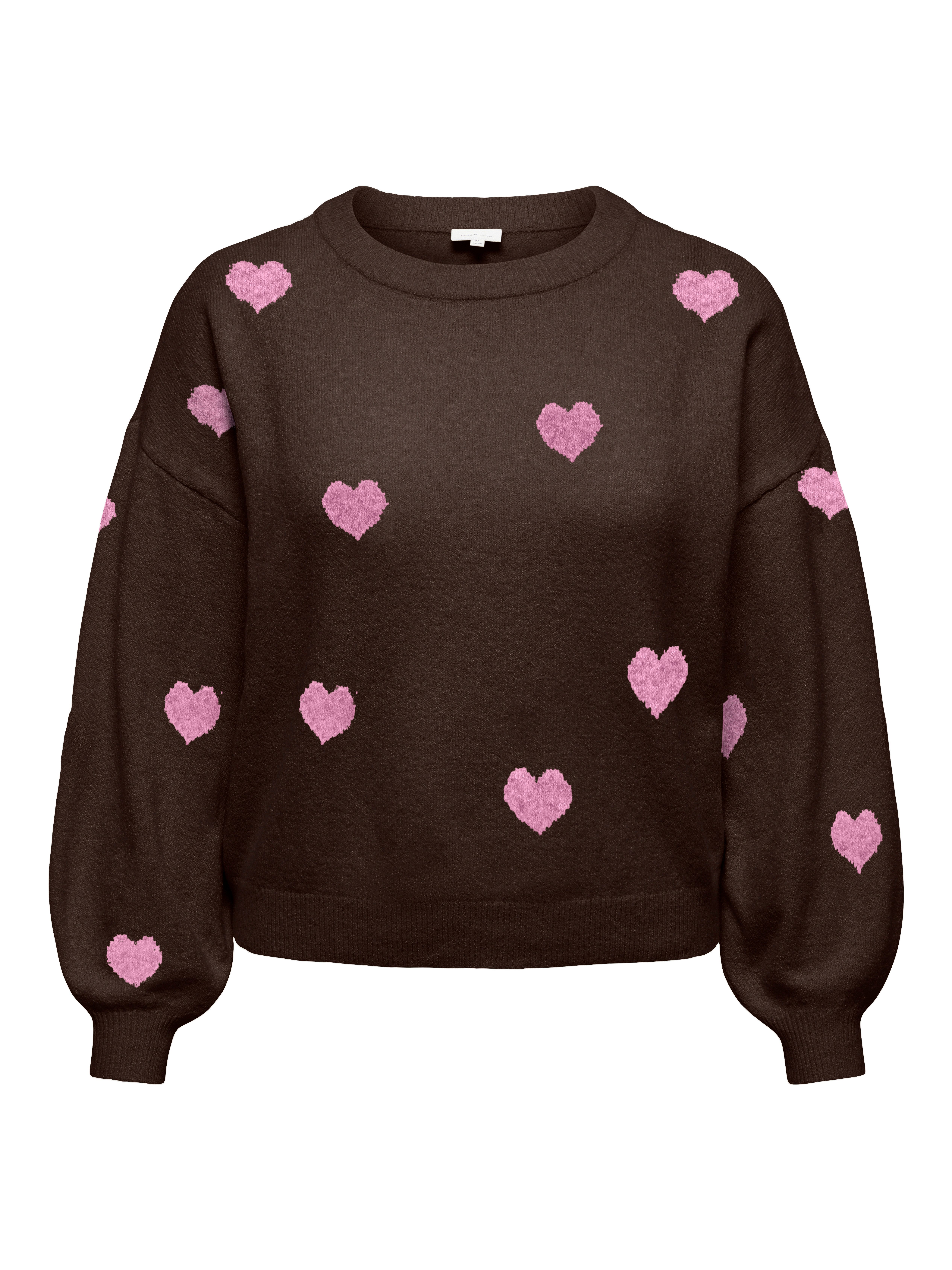 ONLY CARMAKOMA Rundhalspullover CARRICA LS DETAIL O-NECK KNT Materialmix, normal geschnitten