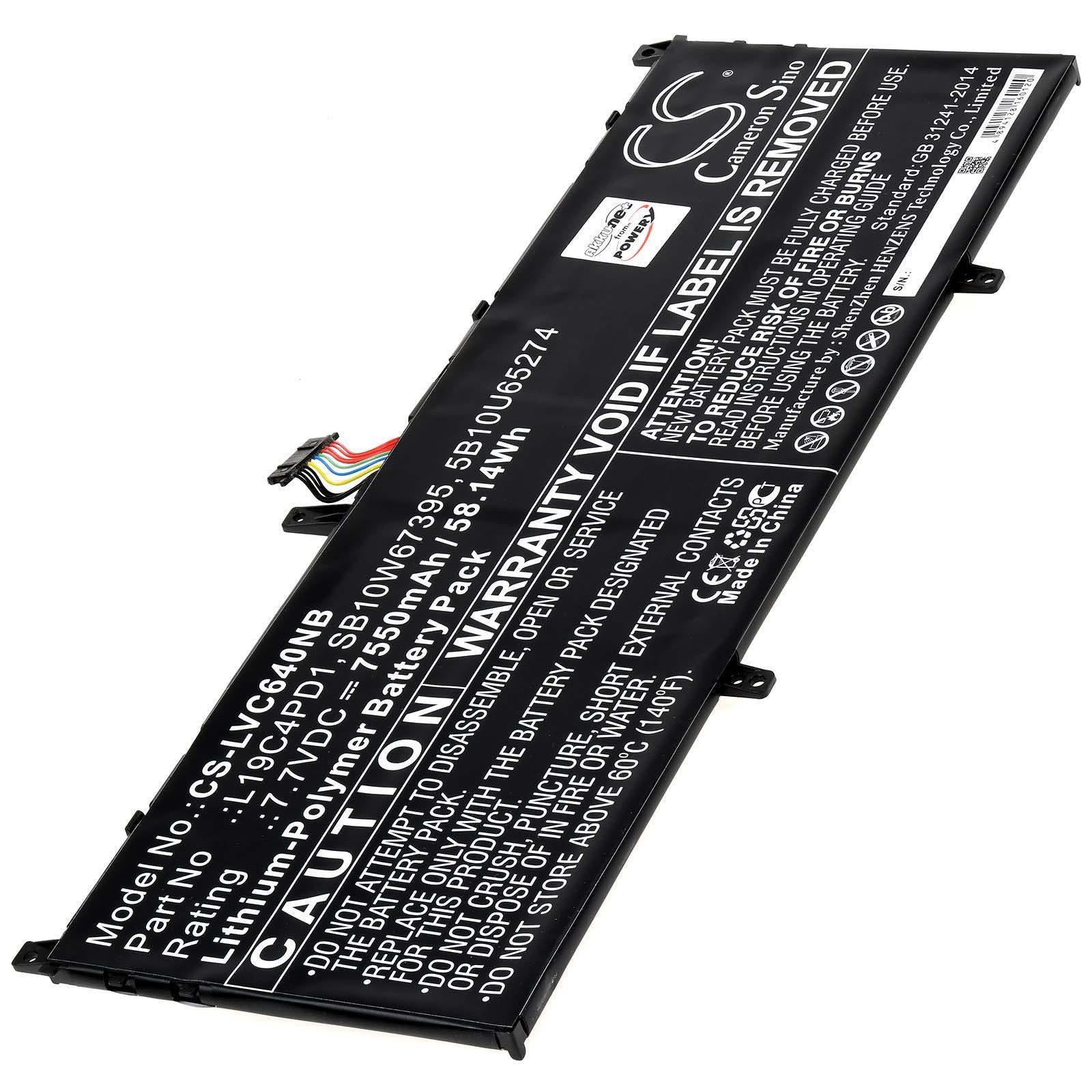 Powery Akku für Laptop Lenovo Yoga C640 13 IML LaptopAkku 7550 mAh (7.7 V)