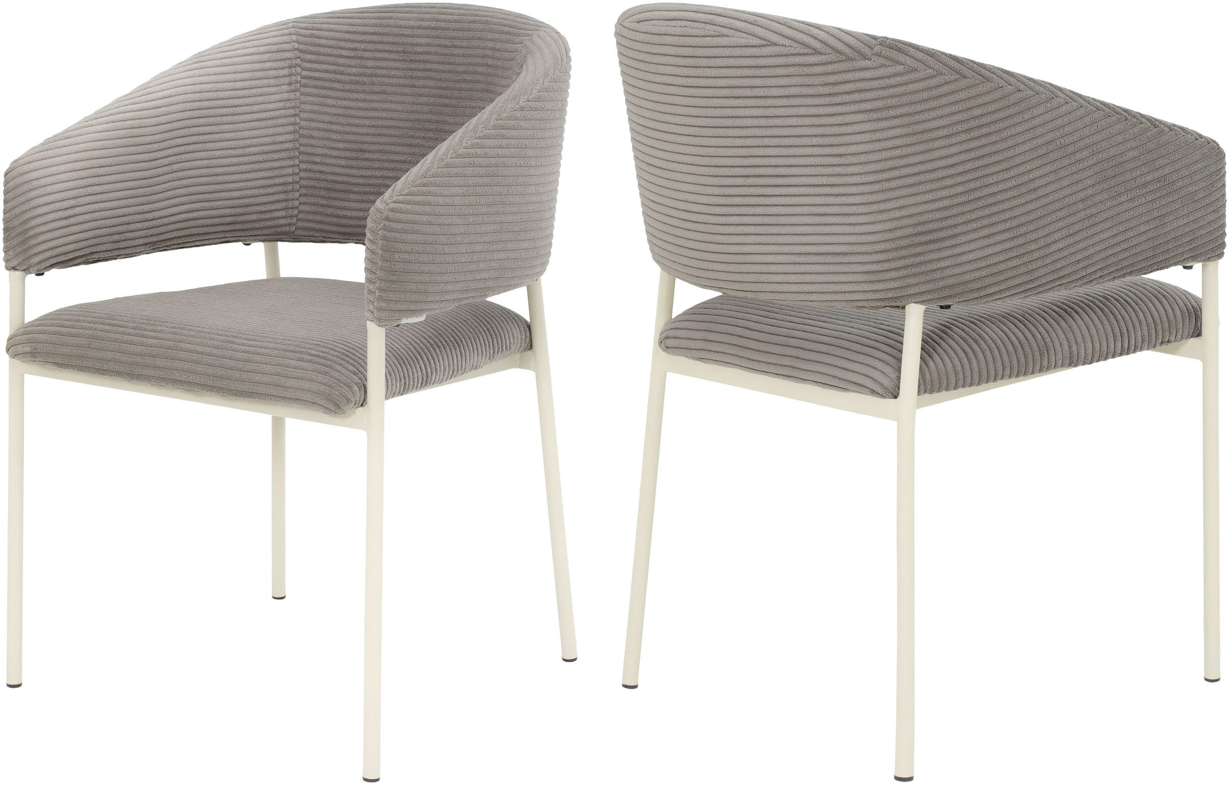 TOM TAILOR HOME Armlehnstuhl EMBRACE ARMCHAIR (Set, 2 St), Esszimmerstuhl, mit Armlehnen, 4-Fußgestell, Rückenausschnitt