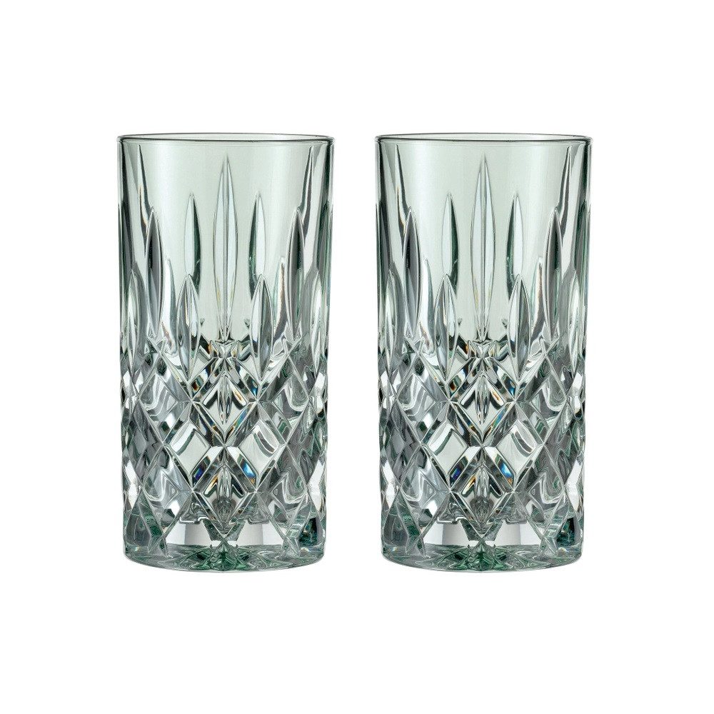 Nachtmann Cocktailglas Nachtmann Noblesse Longdrinkglas Mint 2er Set, Kristallglas