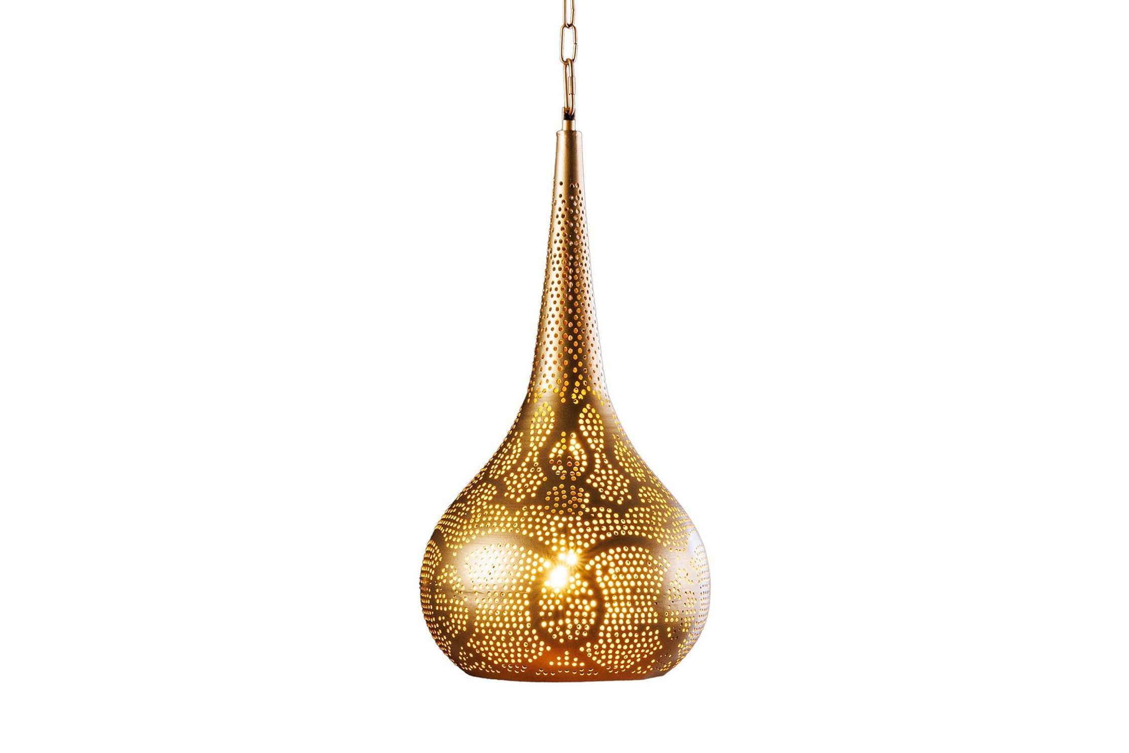 Licht-Erlebnisse Pendelleuchte TODI, ohne Leuchtmittel, Eisen B: 25 cm H: max. 89 cm in Gold E27 Orientalisch