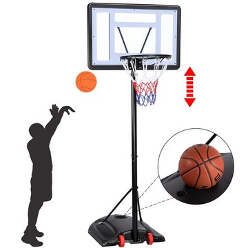 Yaheetech Basketballständer Basketballkorb, 219 bis 279 cm, Korb Ø42 cm