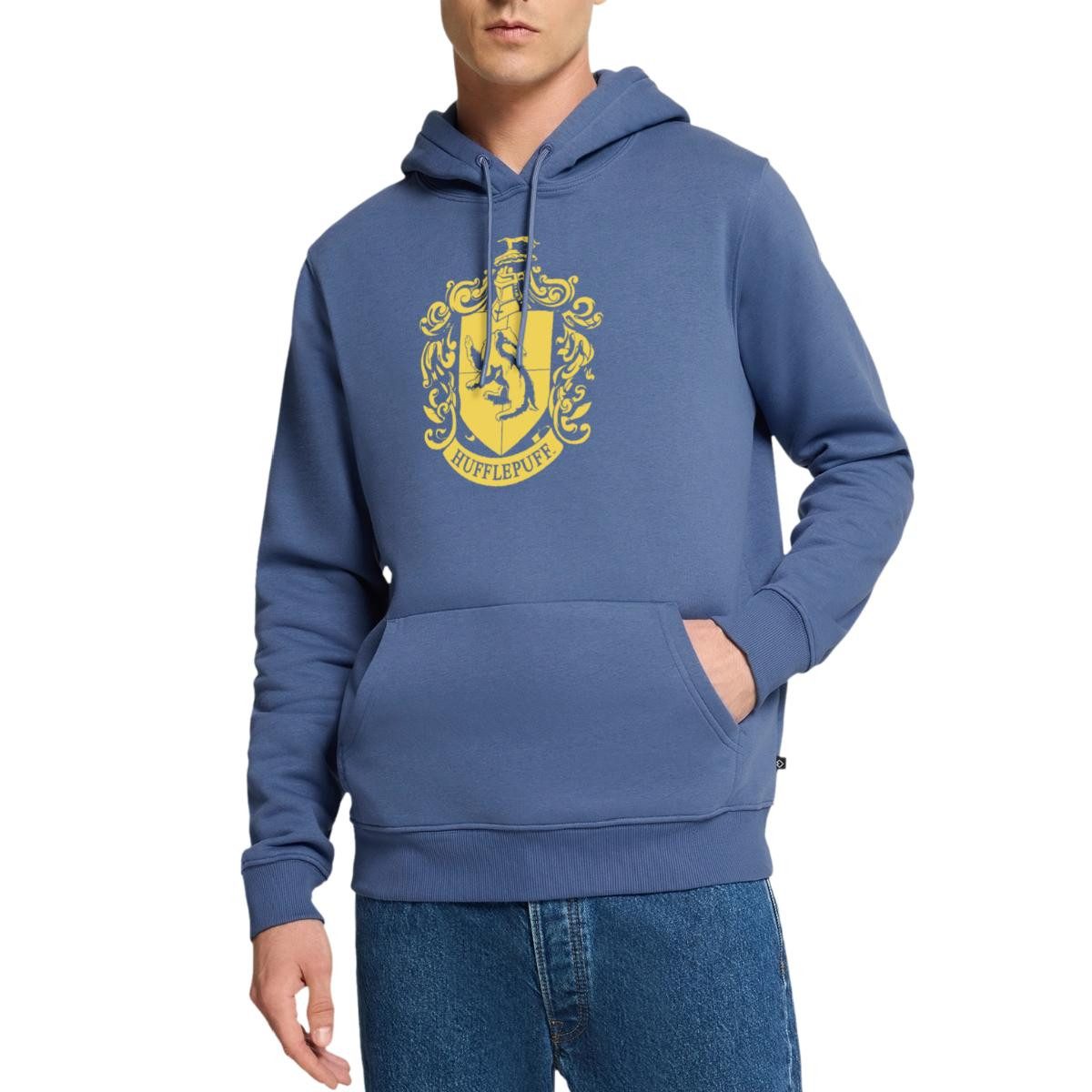 Hoodie Harry Potter Hufflepuff Wappen Herren Premium Hoodie