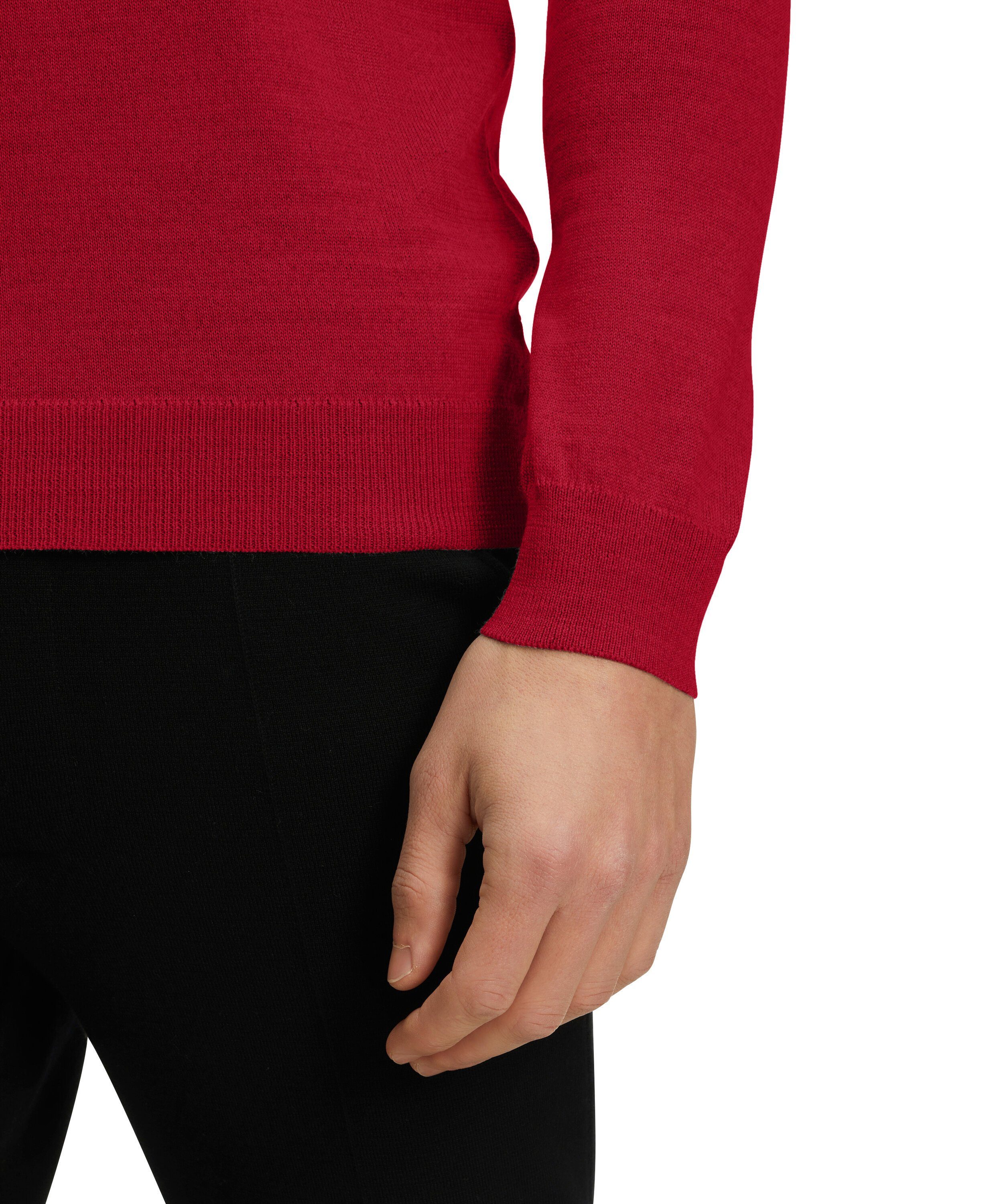 (1-tlg) FALKE reiner, Strickpullover (8003) red extrafeiner Merinowolle sporty aus