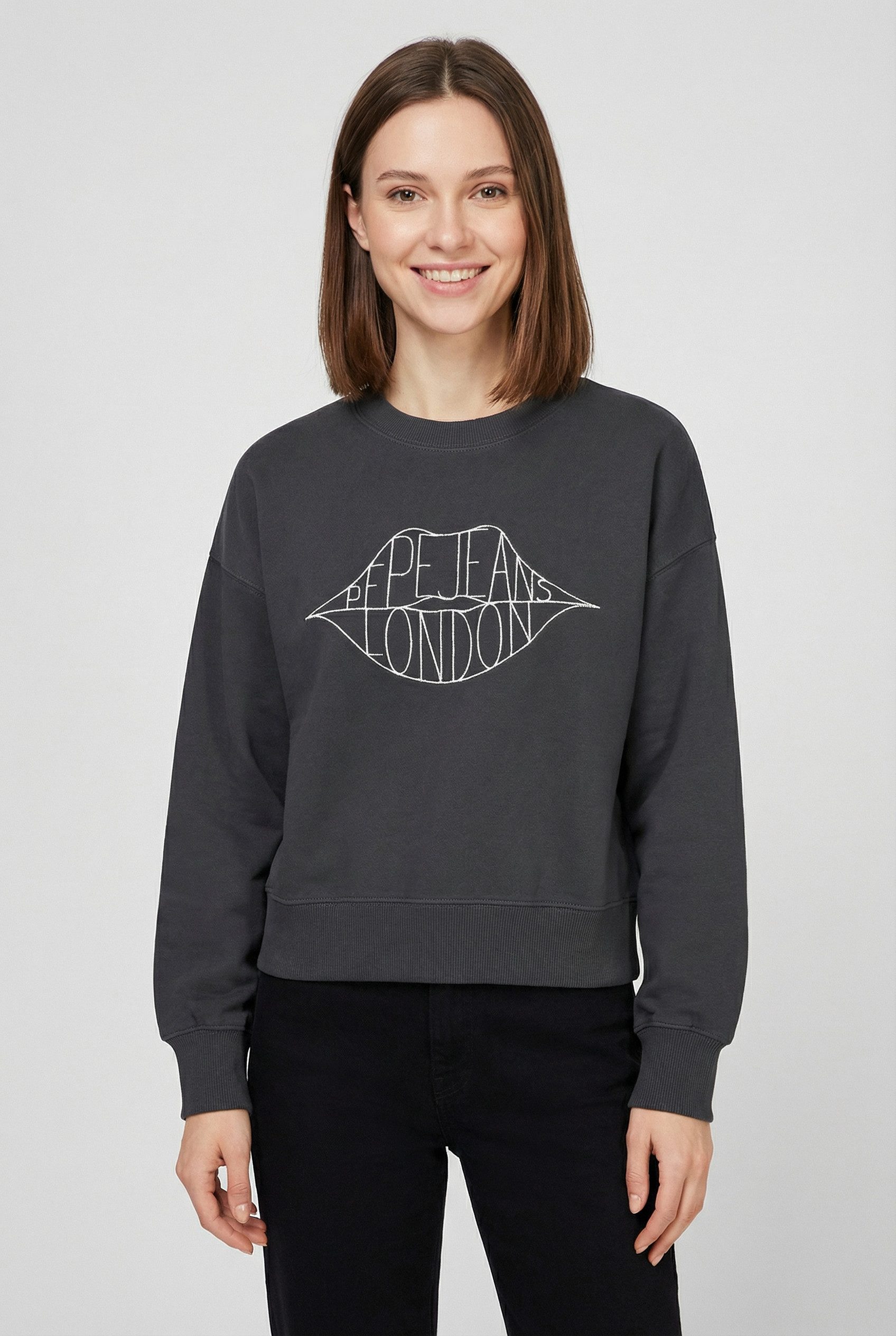 Pepe Jeans Sweatshirt BERNIS mit Rundhals, bestickt