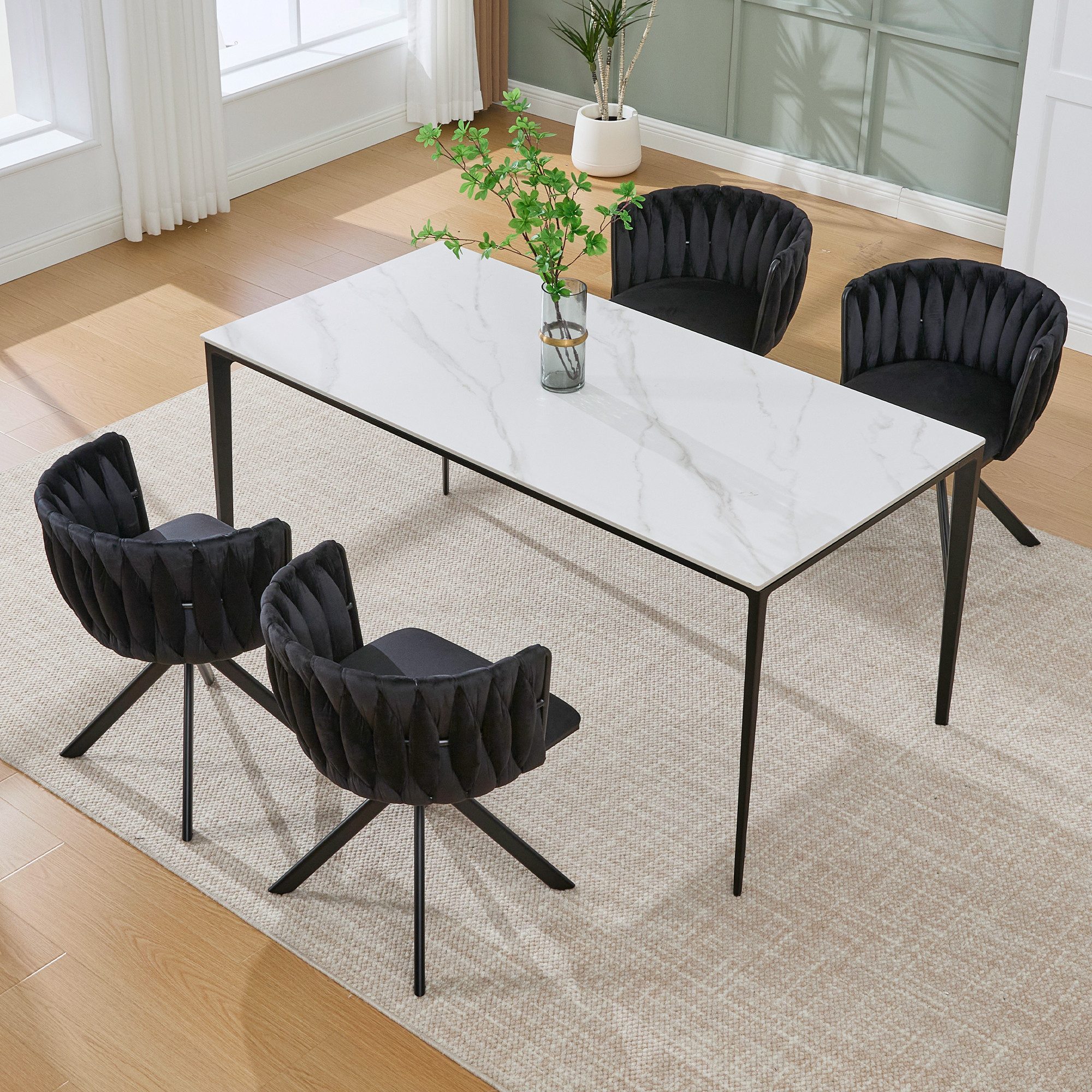 LVHOM Esszimmerstuhl Set, 180° drehbar mit günstig online kaufen