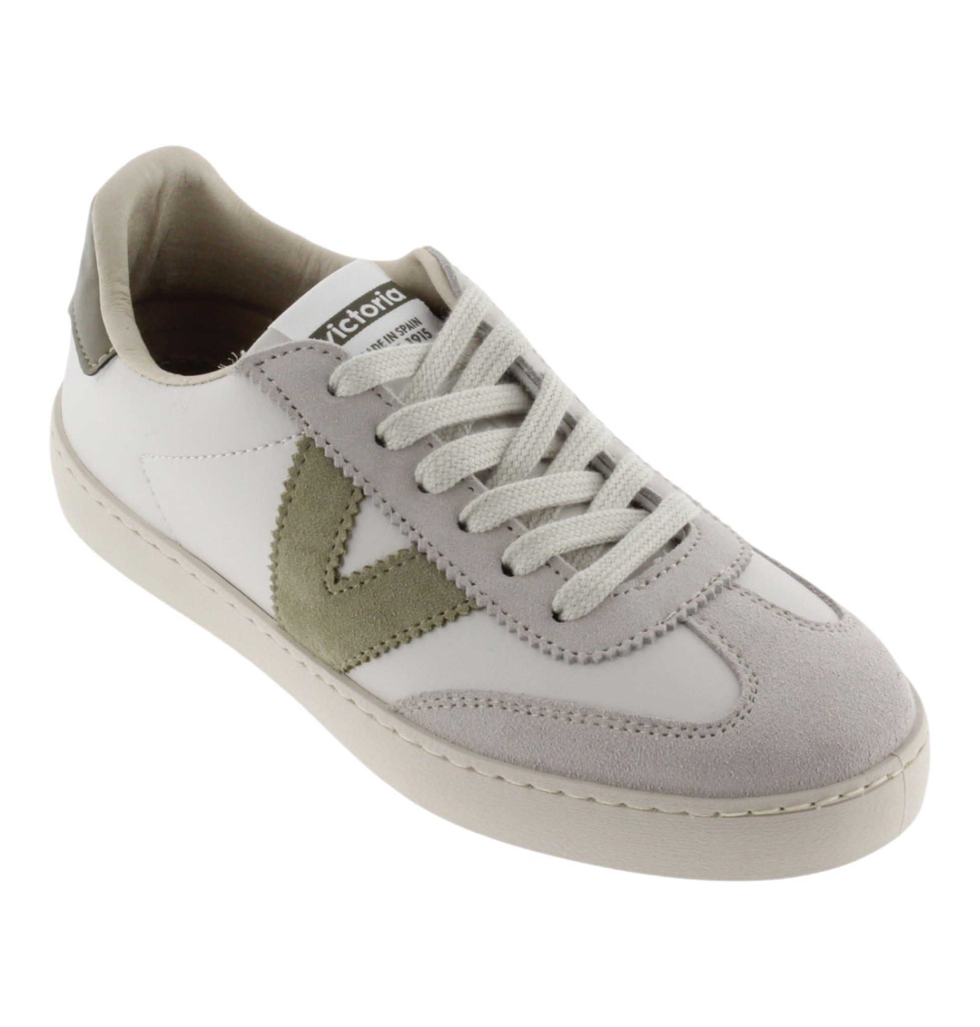 Victoria Berlin Ciclista (Lederoptik/Velourleder) - weiss/safari Sneaker
