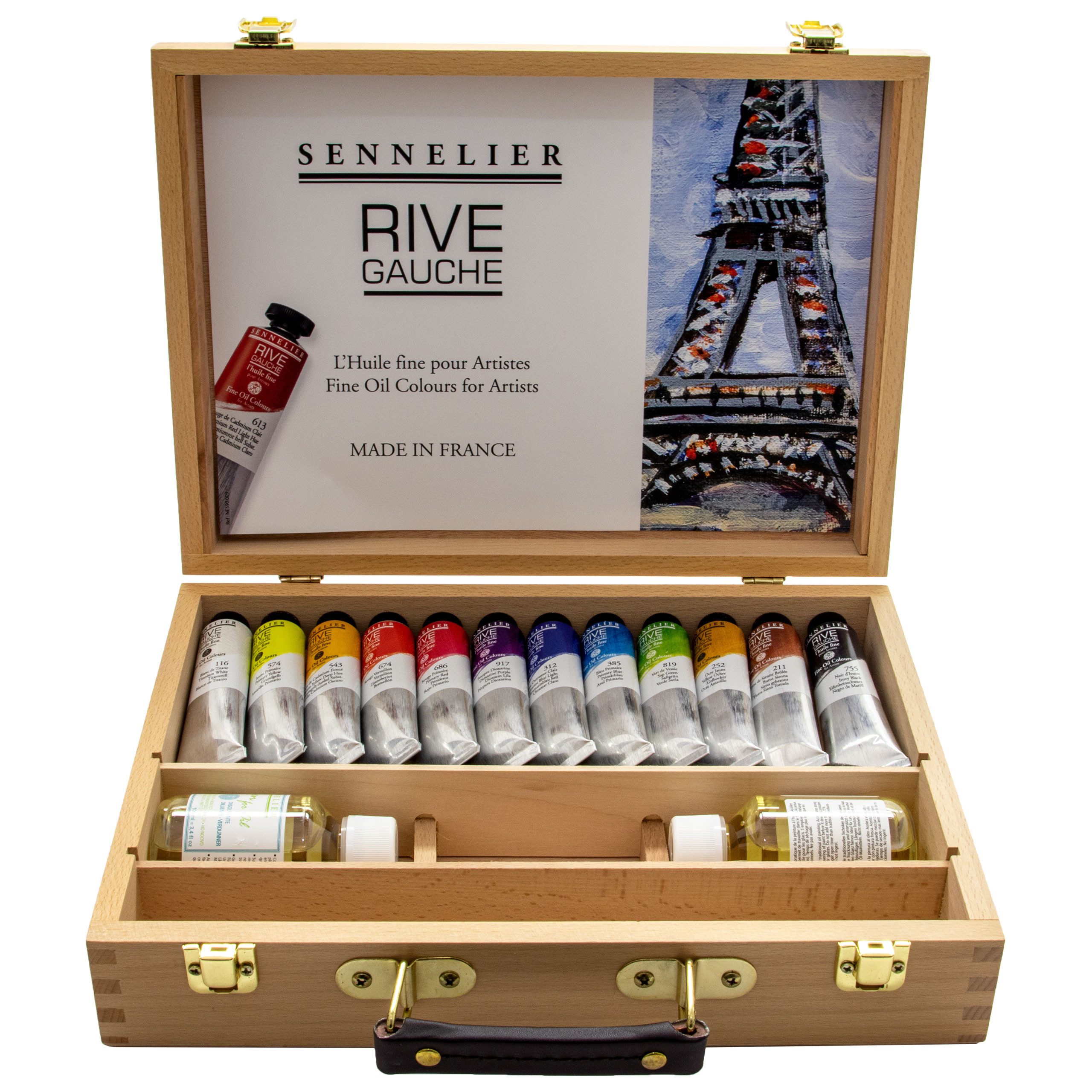 SENNELIER Ölfarbe Rive Gauche Ölfarben im Holzkasten 12 Tuben x 40ml - N130327.00