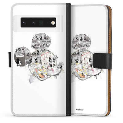 DeinDesign Handyhülle Mickey Mouse Offizielles Lizenzprodukt Disney Mickey Mouse - Collage, Google Pixel 6 Pro Hülle Handy Flip Case Wallet Cover