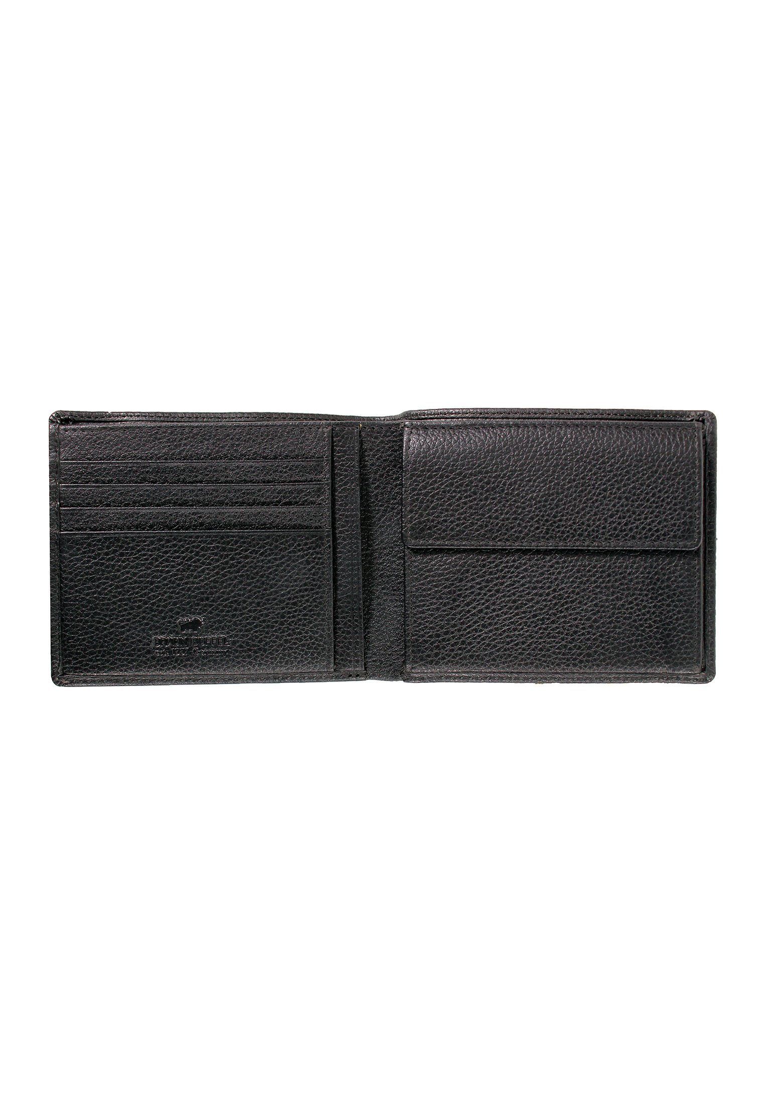 RFID-Schutz Geldbörse PRATO, Black mit Büffel Braun