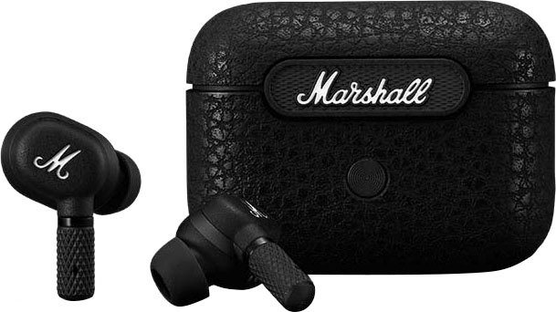 wireless bietet Jeder Anrufe Bluetooth), für Musik, (ANC), Marshall True aktivierter Cancelling (Active Spieldauer In-Ear-Kopfhörer Steuerung True- integrierte Noise und bei Motif Ohrhörer 4,5 Stunden kabellose Wireless,