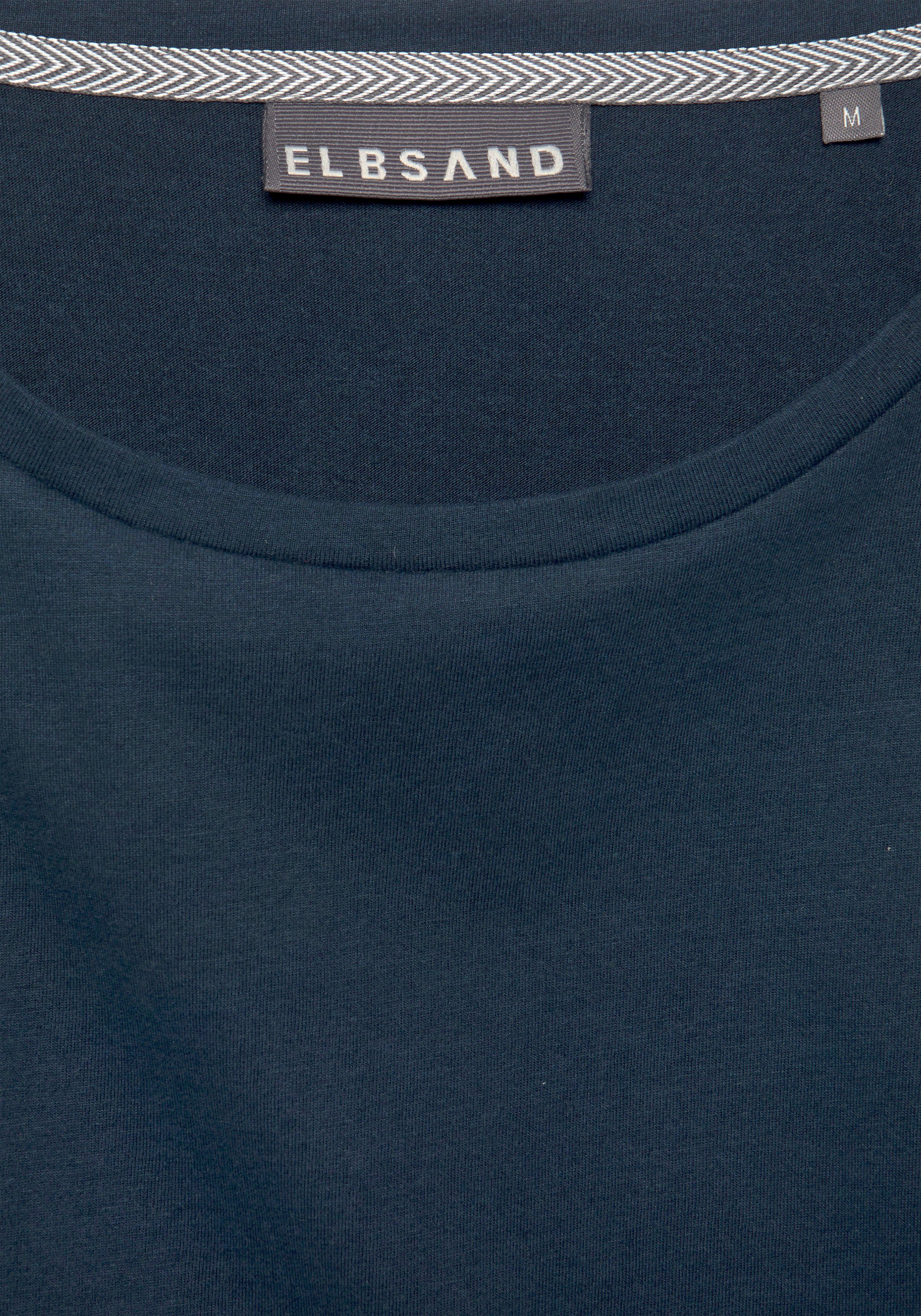 Elbsand Longsleeve Tinna mit Logodruck hinten, Langarmshirt aus Baumwoll-Mix, sportlich-casual