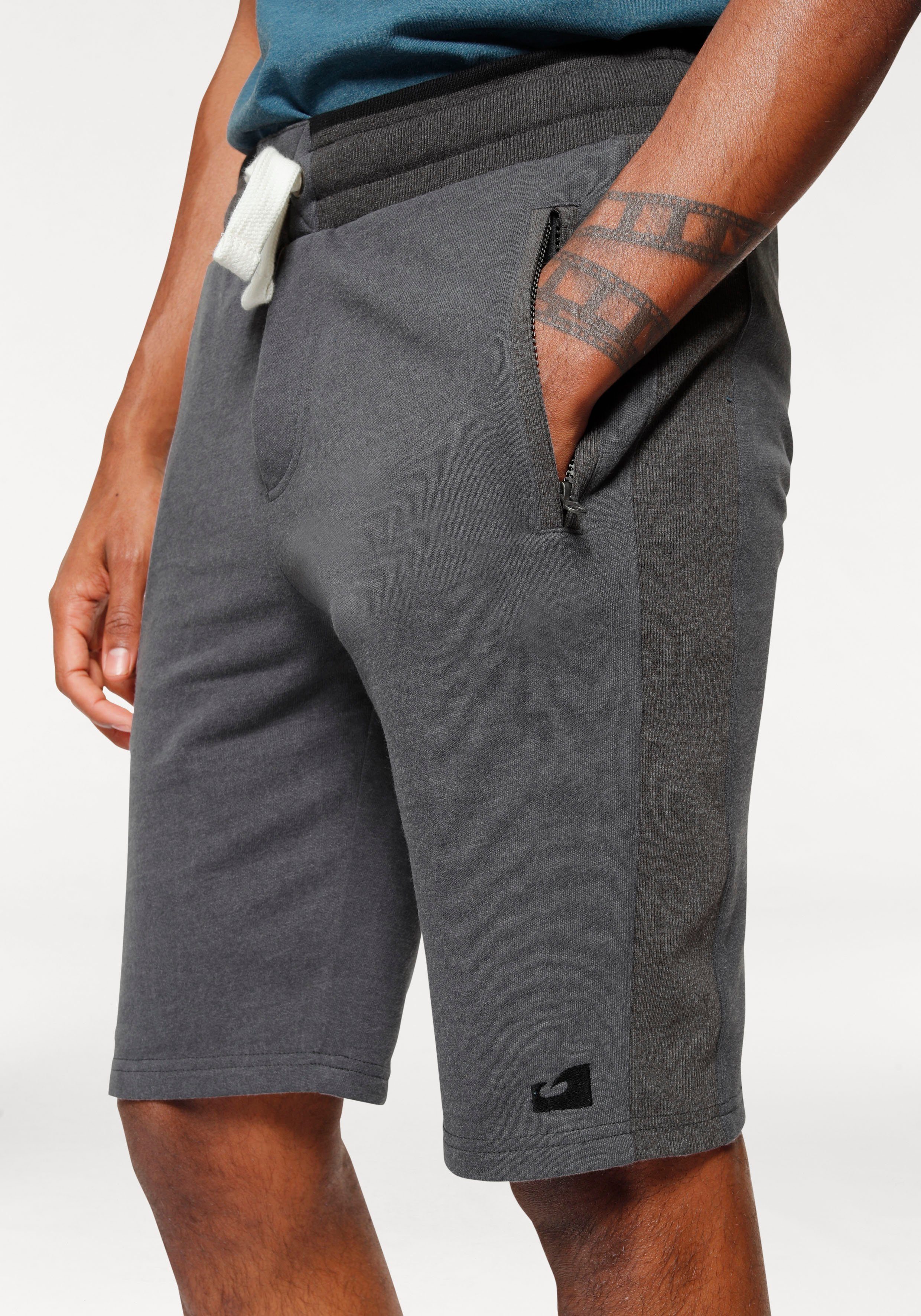 Ocean Sportswear Sweatshorts Relax Reißverschlusstaschen mit Fit anthra