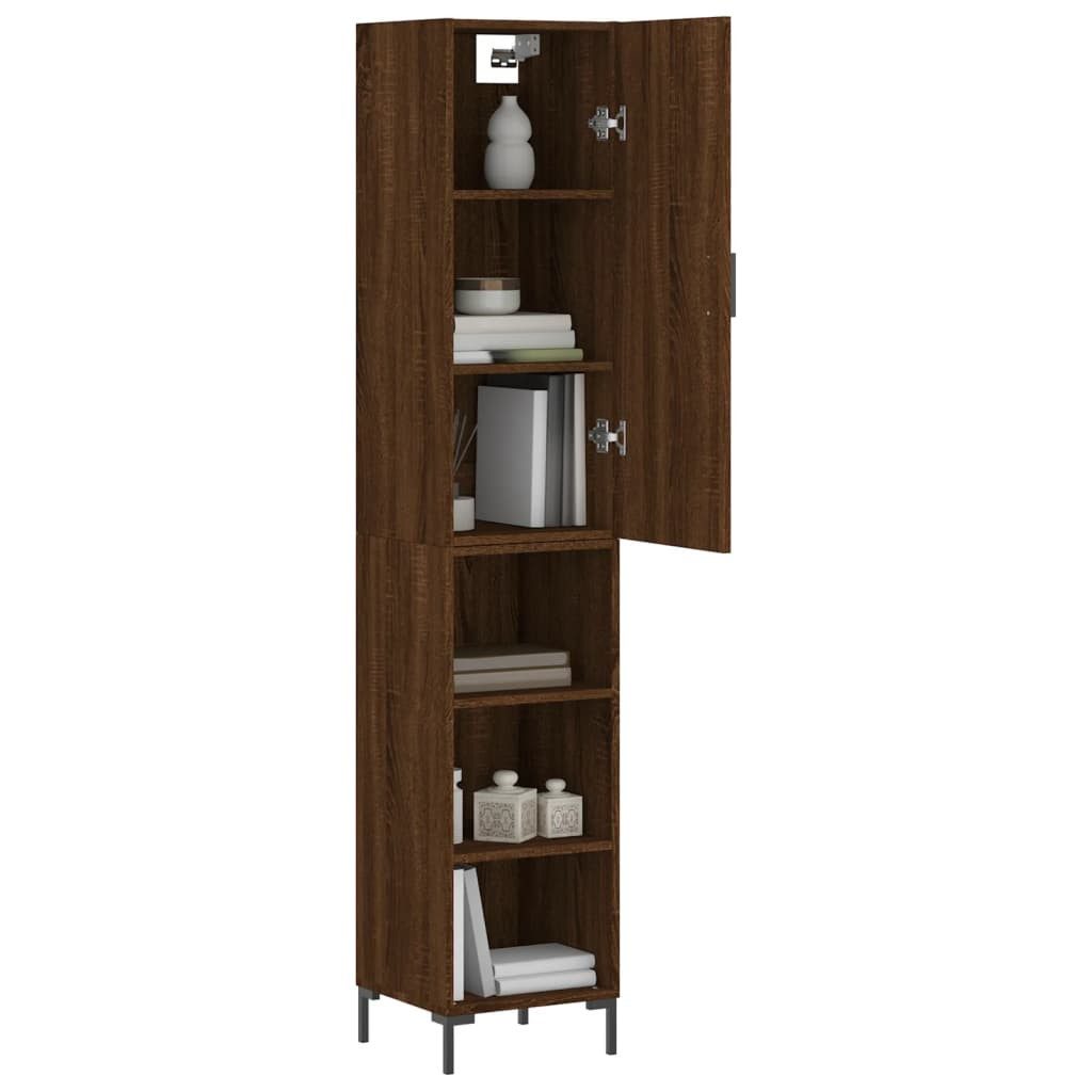 vidaXL Highboard Highboard Braun Eichen-Optik 34,5x34x180 günstig online kaufen