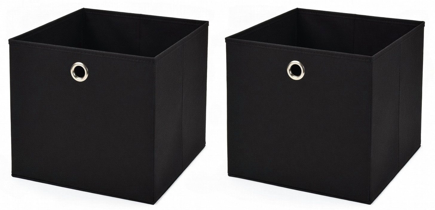 StickandShine Faltbox 2er SET 28 x 28 x 28 cm ohne Deckel – perfekt für KALLAX - 19 Farben