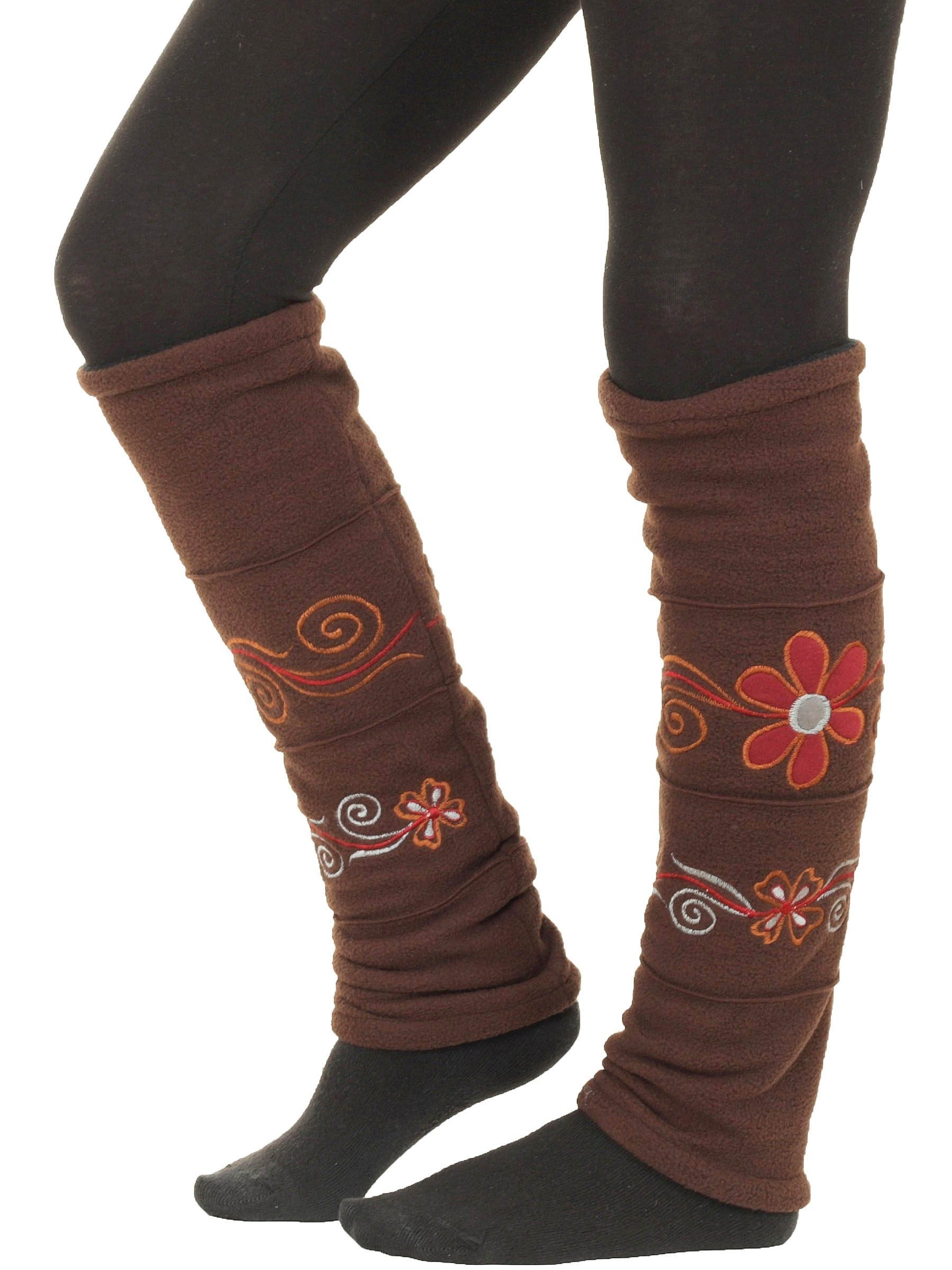PUREWONDER Beinstulpen Stulpen aus besticktem Fleece günstig online kaufen