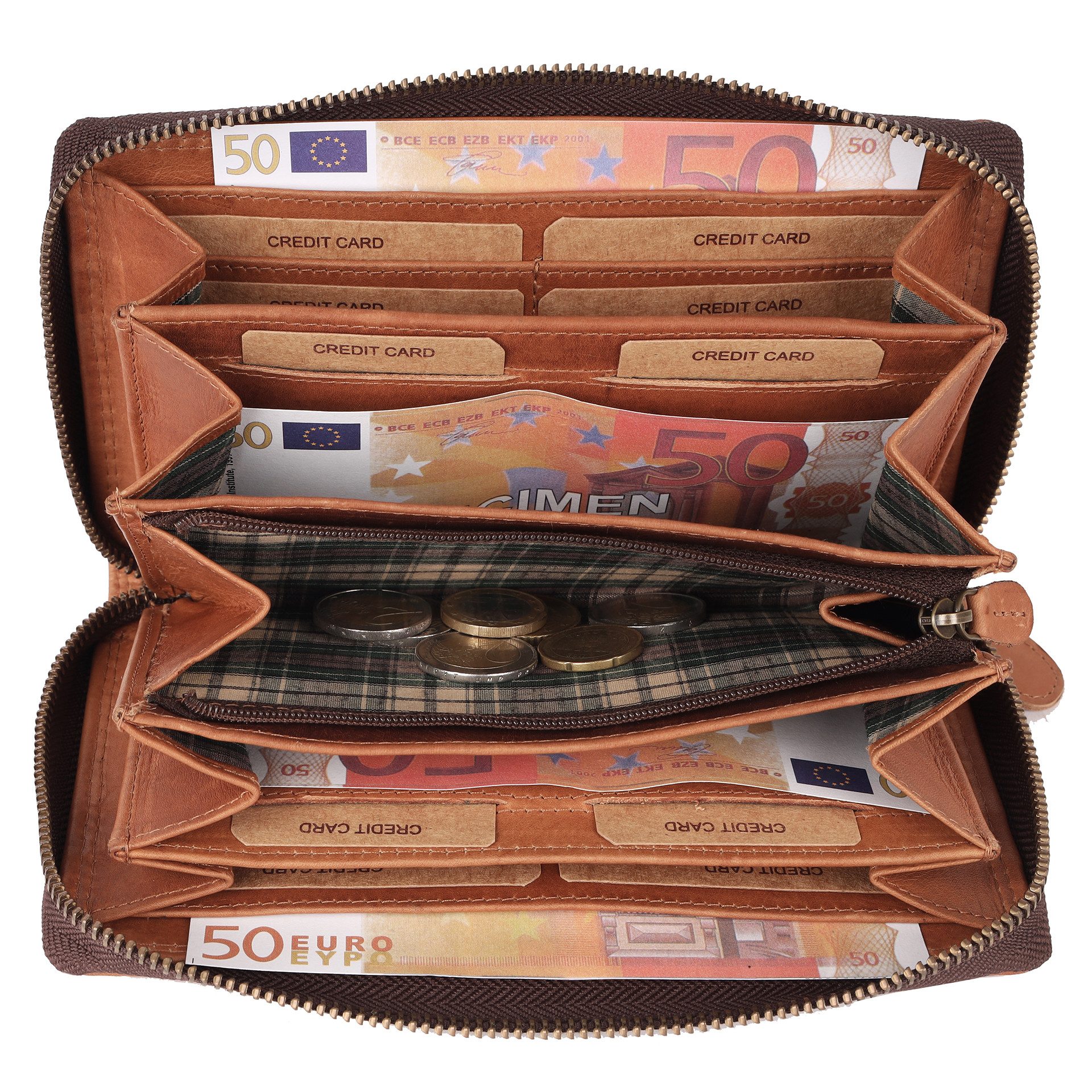 Benthill Geldbörse Groß Echt Leder XL Portemonnaie RFID viele Kartenfächer günstig online kaufen