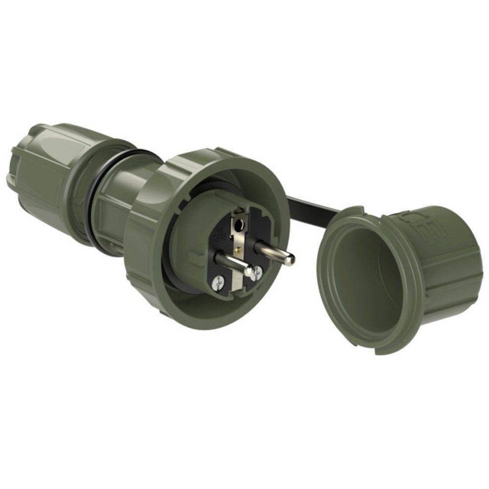 PC Electric 20051-u Schutzkontaktstecker ABS, PC 250 V Bronze-Grün (m Steckernetzteil