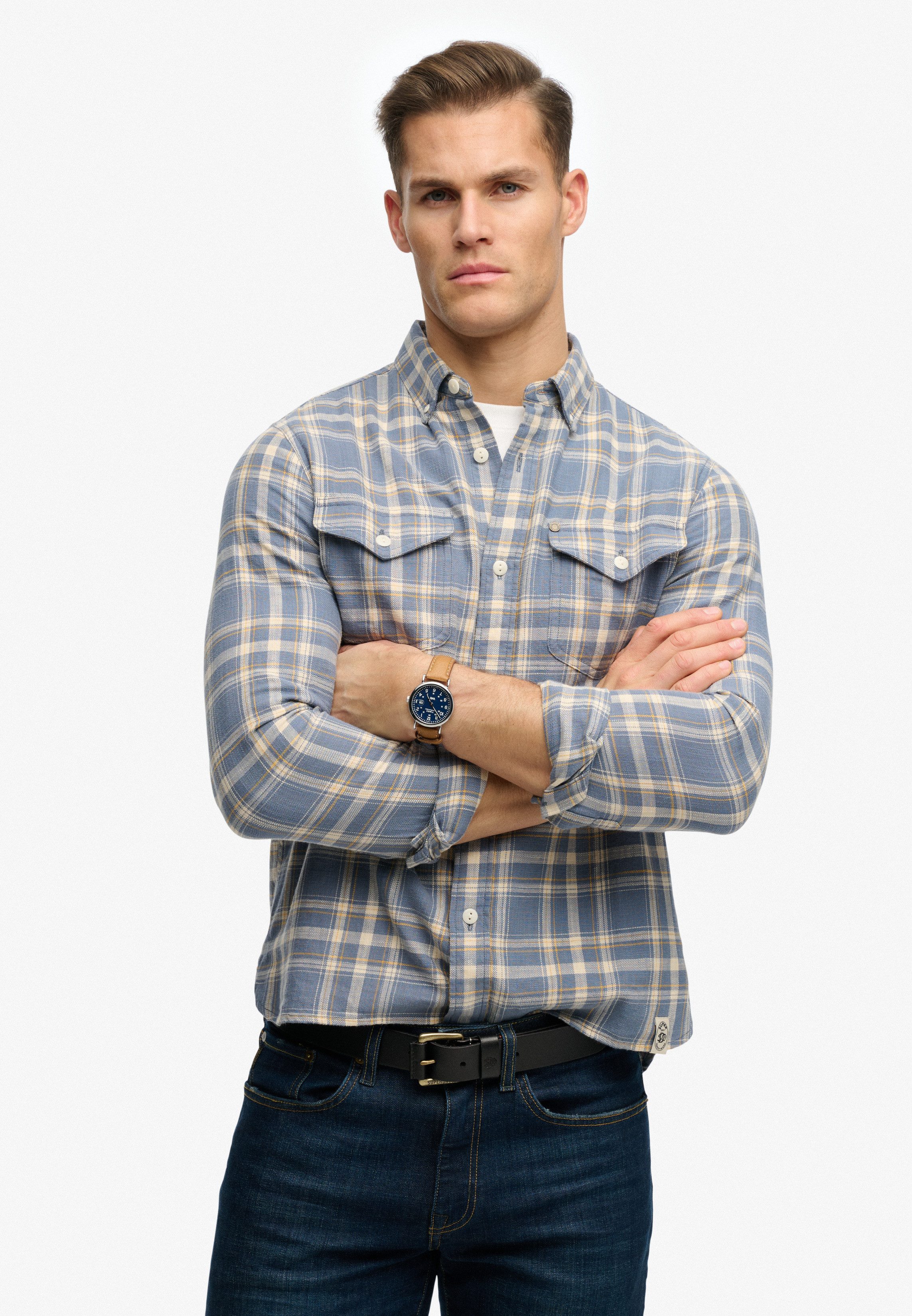 Superdry Langarmhemd MERCHANT LITE CHECK SHIRT