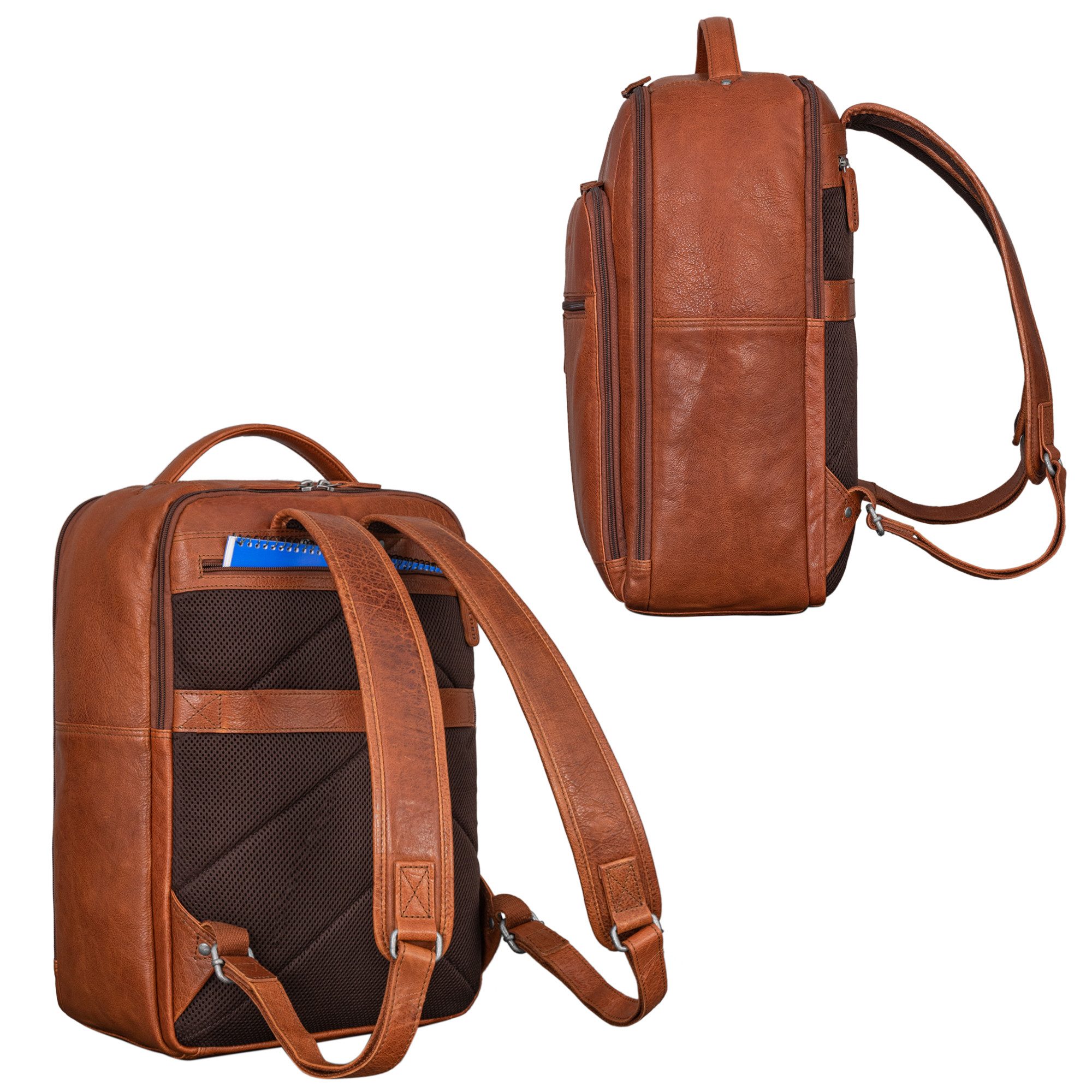 STILORD Notebook-Rucksack "Gordon" Geschmackvoller Rucksack Leder Herren und Damen