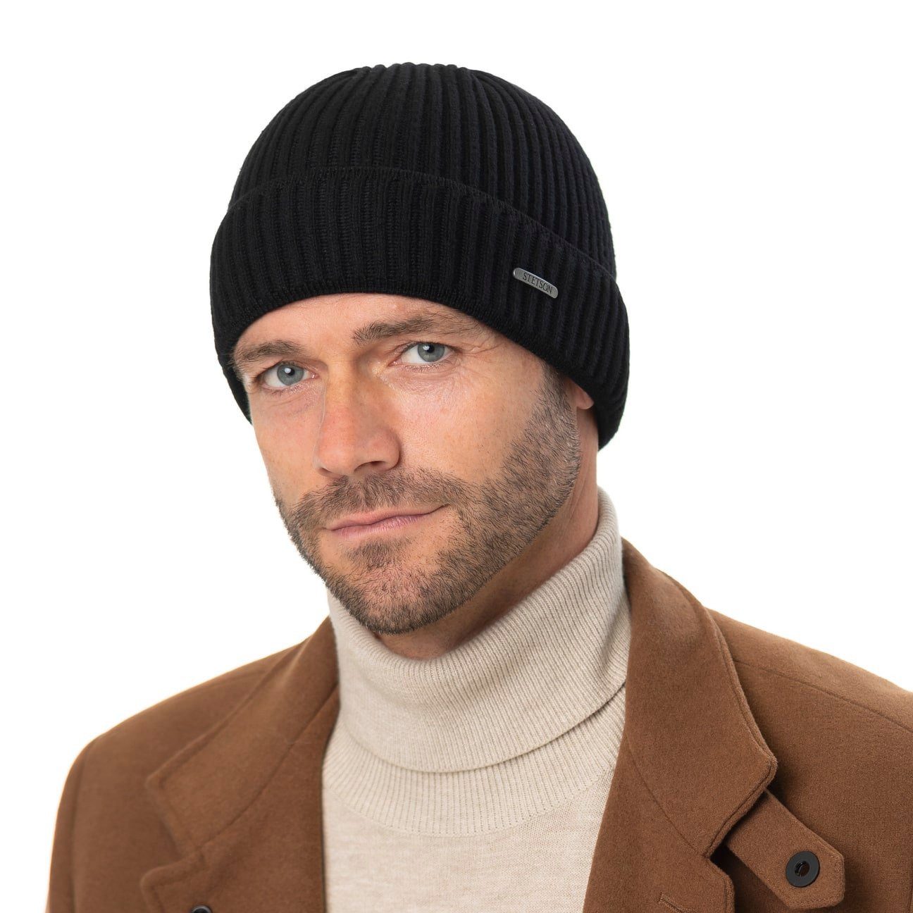 Stetson Strickmütze (1-St) Strickmützen mit Umschlag, Made in Italy