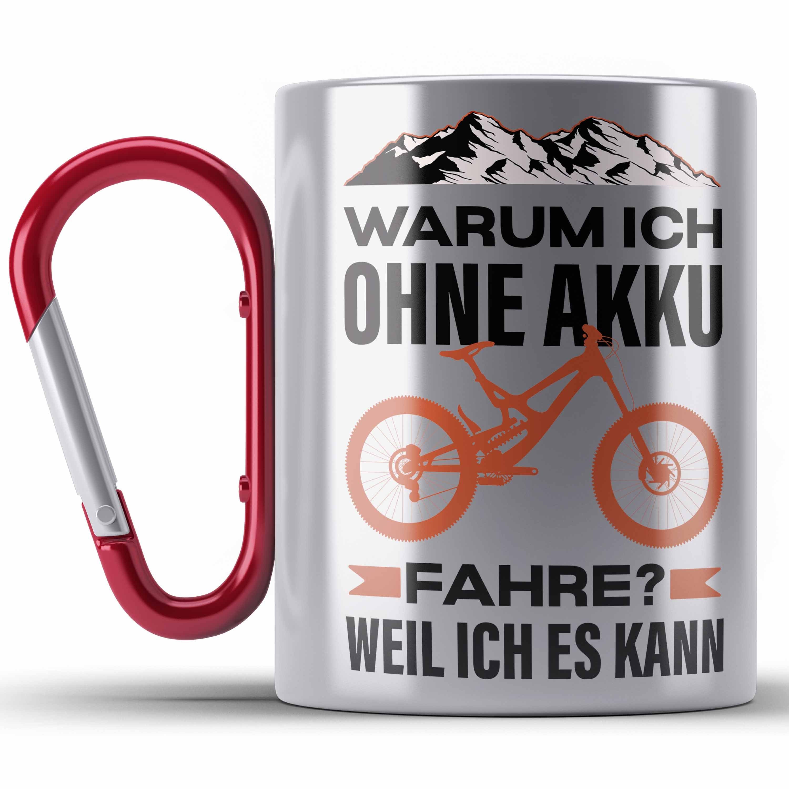 Trendation Thermotasse Fahrradfahrer Geschenk Edelstahl Tasse mit Spruch Rennrad Mountainbike