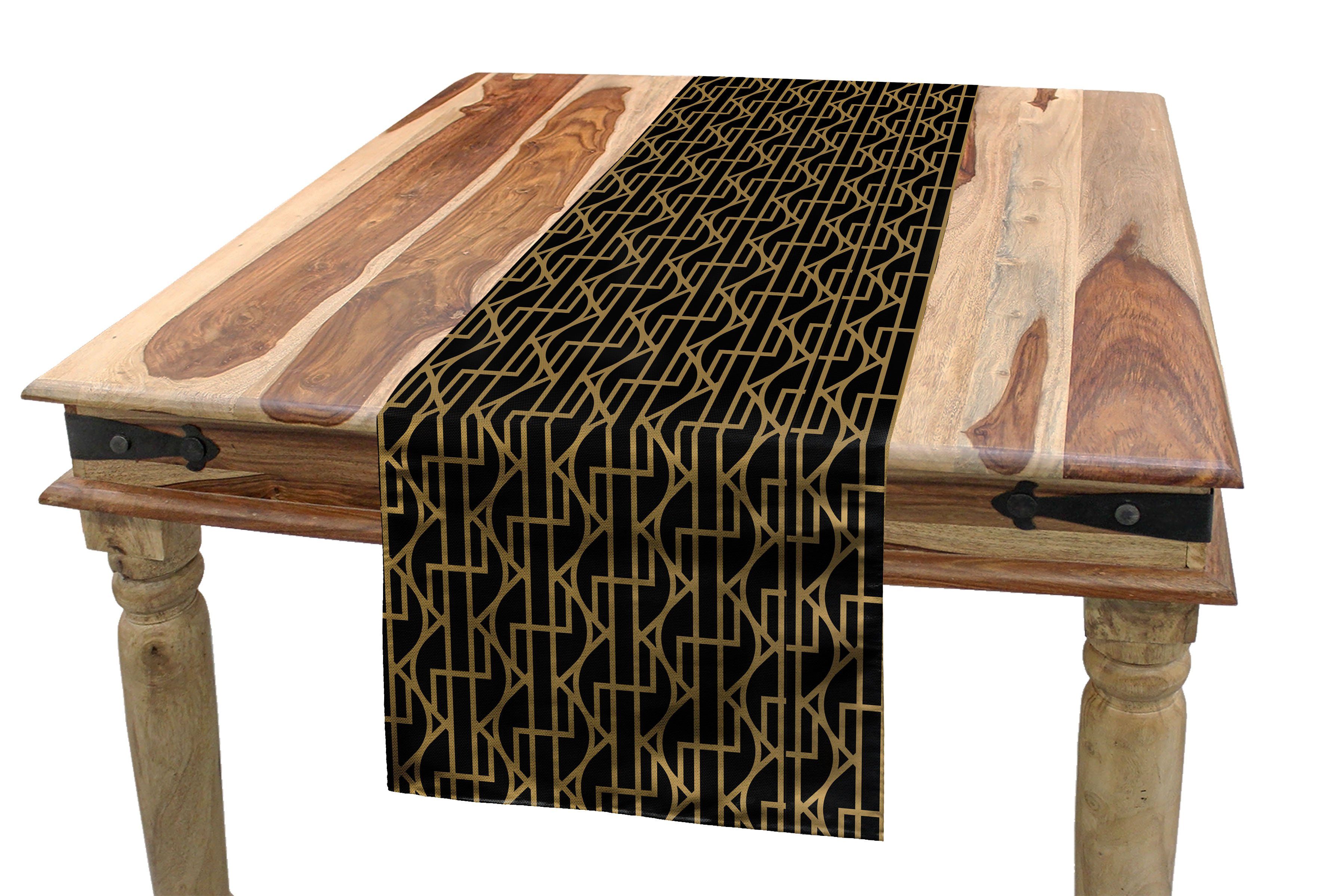 Küche Gitter Dekorativer Abakuhaus Tischläufer, Serien Grafik Zigzags Rechteckiger Tischläufer Esszimmer
