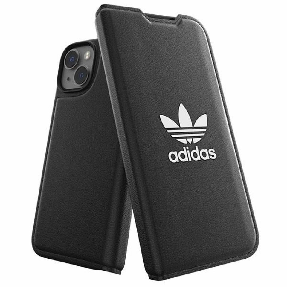 adidas Performance Handyhülle Case Bookcase iPhone 14 schwarz Logo Kunststoff 5018 6,1 Zoll, Kantenschutz
