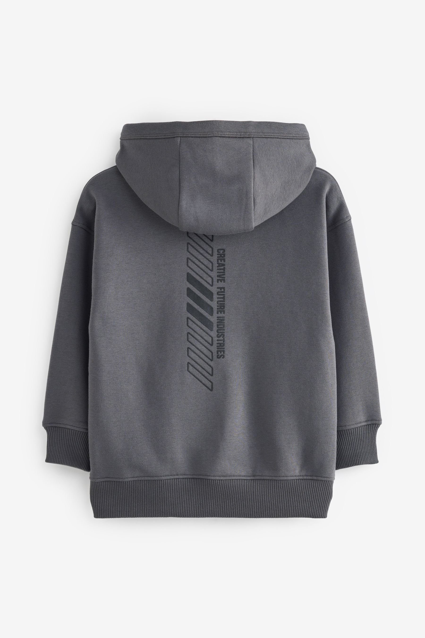 Kapuzensweatshirt Hoodie Next Charcoal (1-tlg) im Grey Utiltiy-Stil
