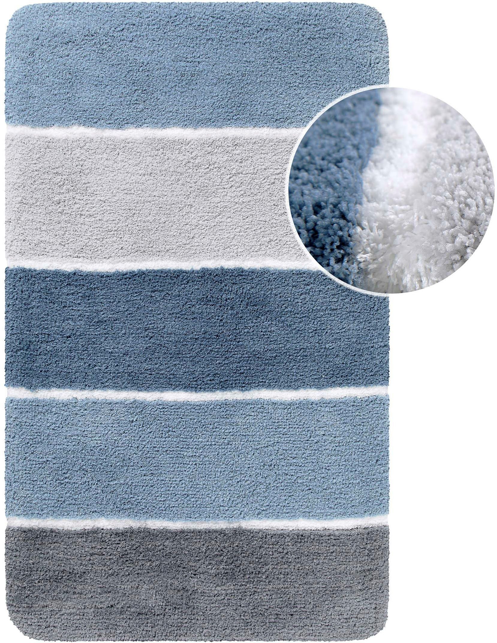 Homie Living Badematte Rio Marina, Höhe 30 mm, rutschhemmend beschichtet, schnell trocknend, fußbodenheizungsgeeignet, Polyester, rechteckig, flauschiger Badtep – Bild 2 von 5