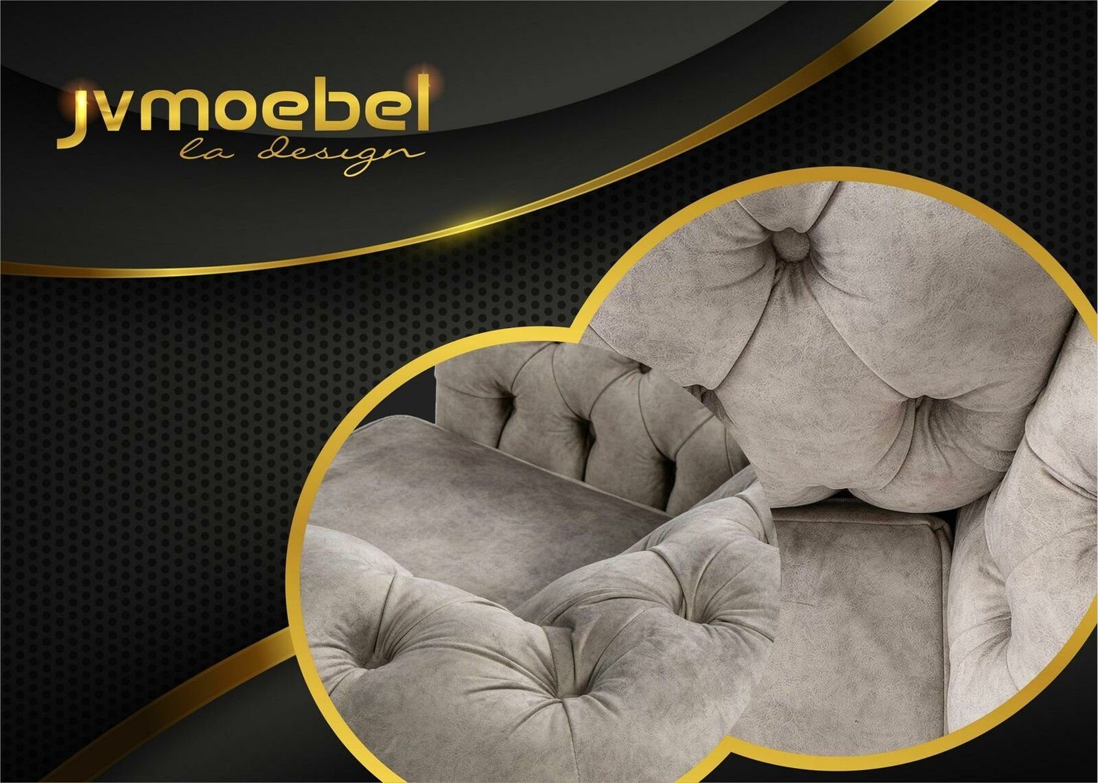 in Luxus Couch JVmoebel Neu, Europe Beige Modernes Ecksofa Chesterfield L-Form Sofa Ecksofa Made