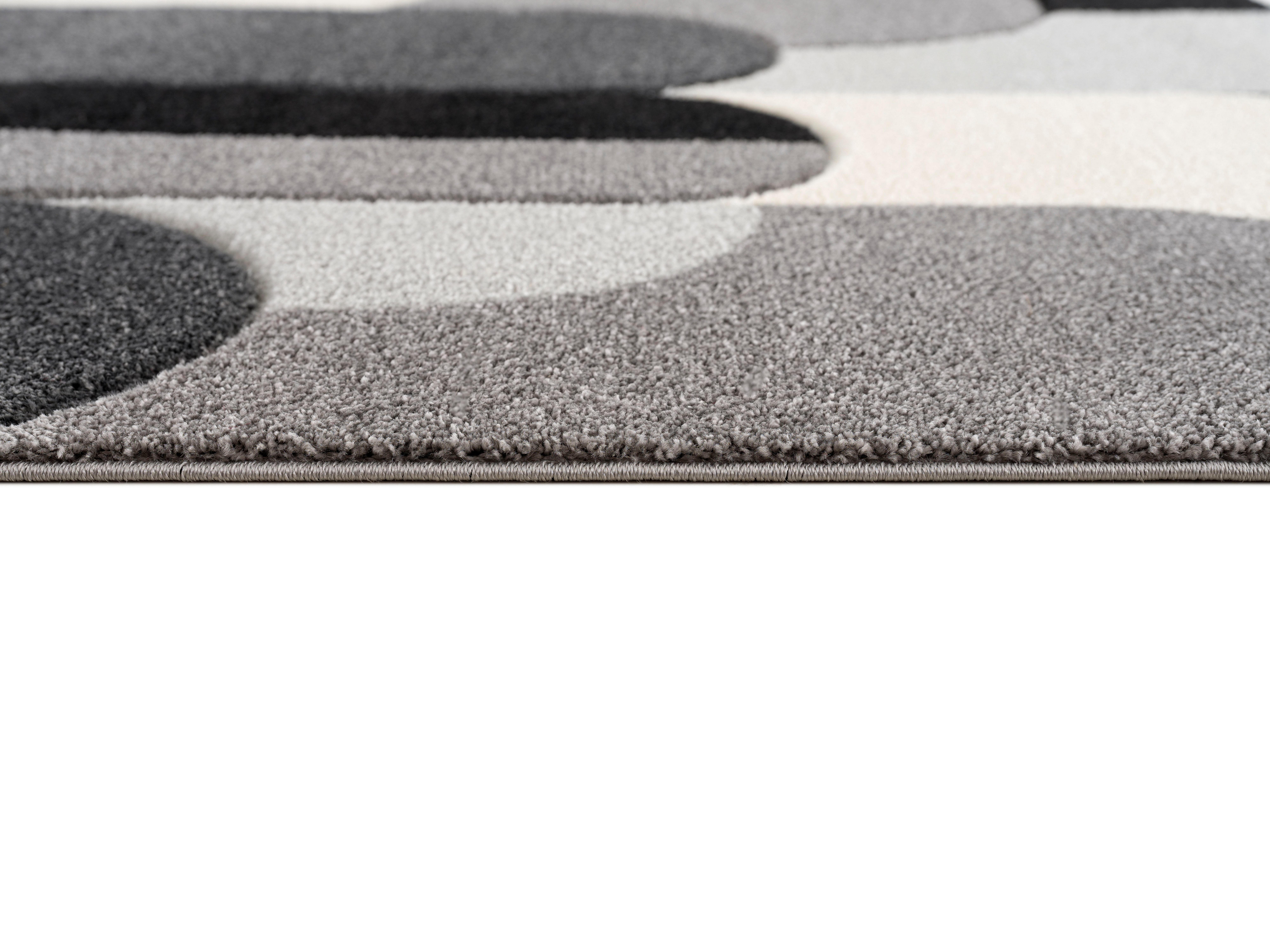 wende-Teppich grau Pautz, mm, Hoch-Tief-Effekt, rechteckig, my Konturenschnitt, home, Teppich handgearbeiteter 14 Höhe: