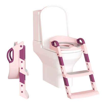 Bettizia Toilettentrainer Baby WC Sitz mit Treppe Rutschfest Höhenverstellbar Klappbar Töpfchen