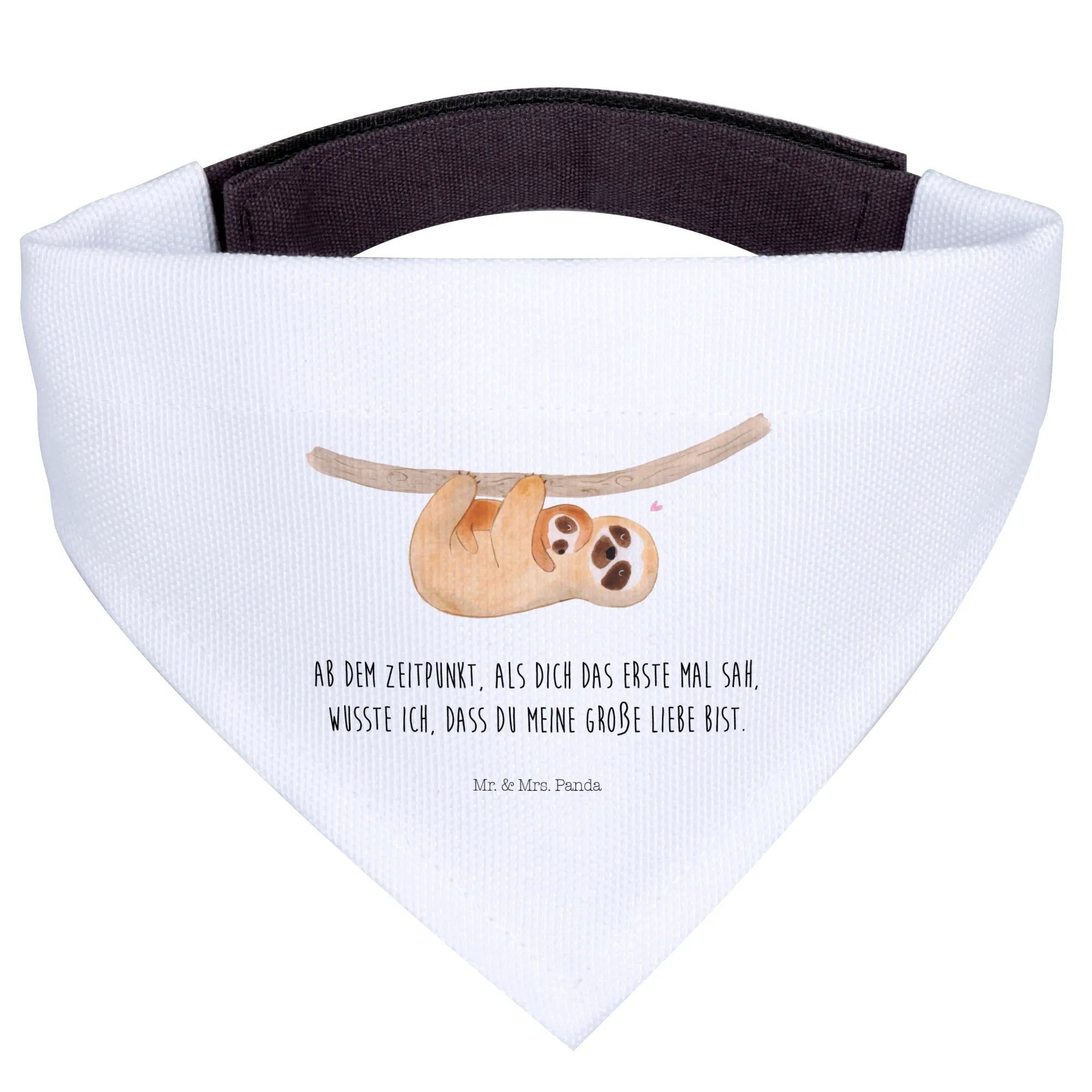 Mr. & Mrs. Panda Hundefliege Faultier Kind, Hundehalstuch M, Weiß, Geschenk, Faulheit, Niedlichkei, Polyester, Hunde mittel Hundehalstuch