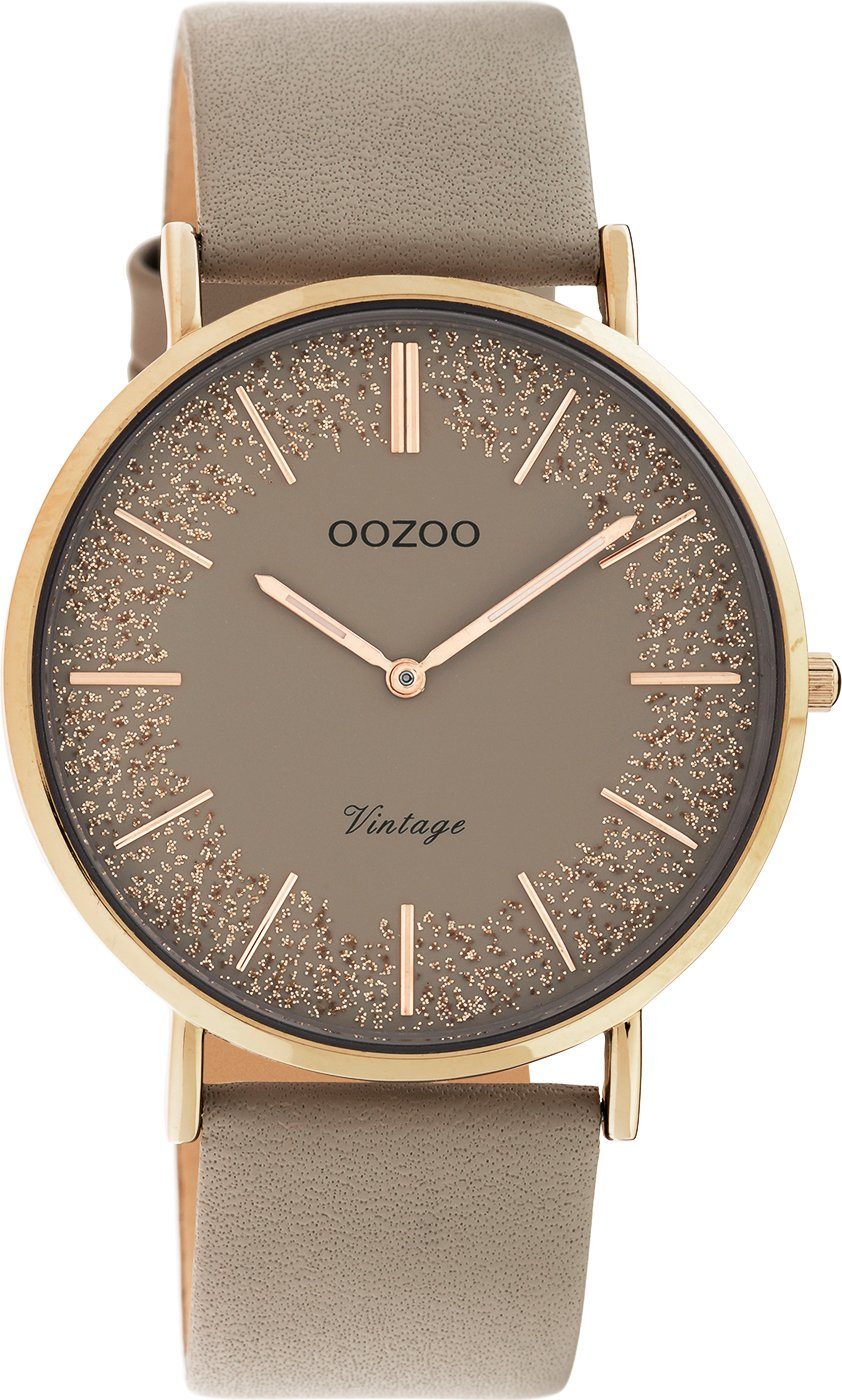 OOZOO Quarzuhr C20130, Armbanduhr, Damenuhr, Lederarmband günstig online kaufen