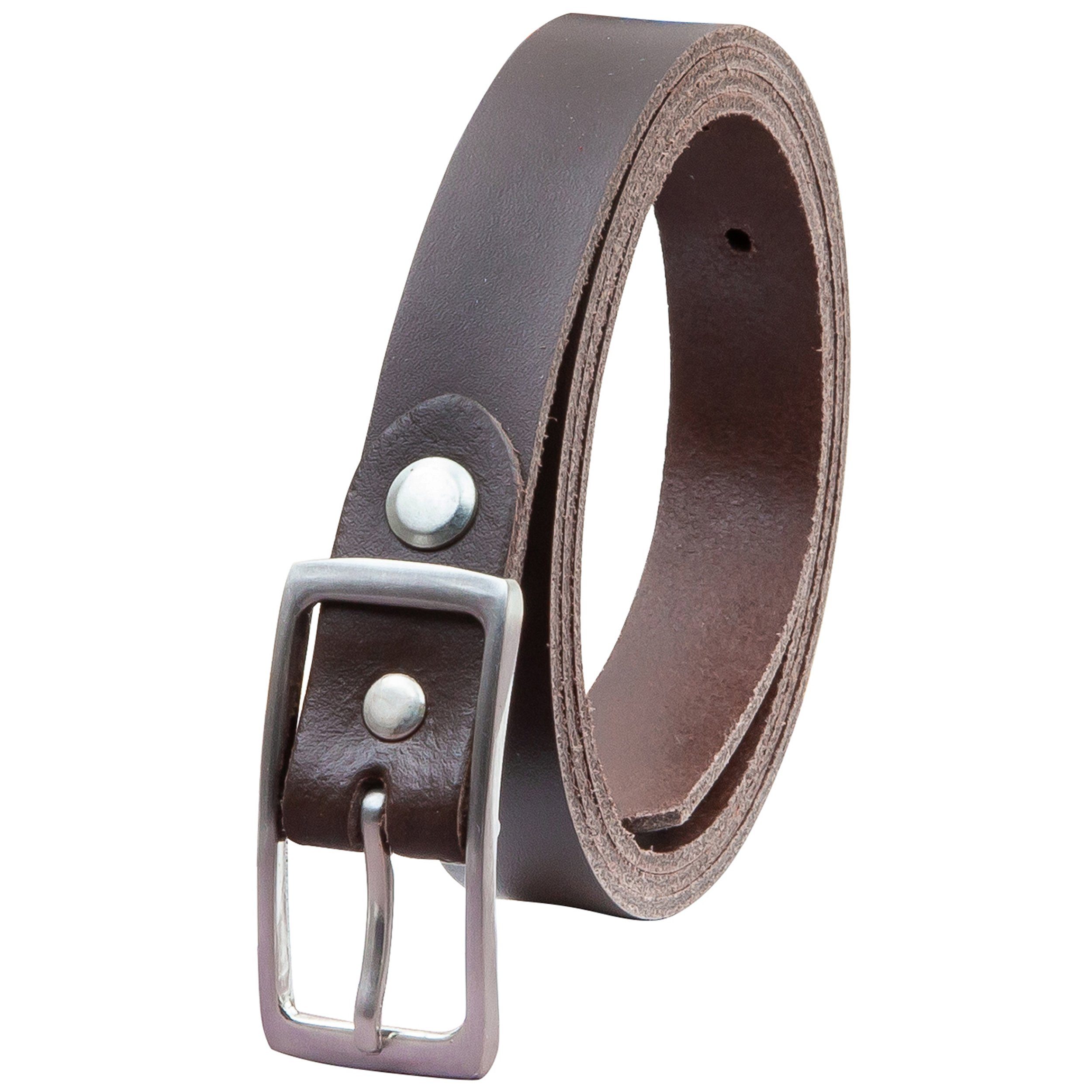 COLOGNEBELT Ledergürtel OM11-SL-Dunkelbraun MADE IN GERMANY, Dunkelbraun Kü günstig online kaufen