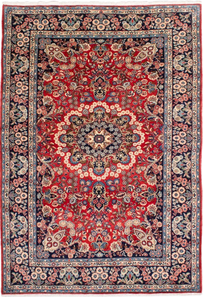 Orientteppich Yazd 197x286 Handgeknüpfter Orientteppich / Perserteppich, Nain Trading, rechteckig, Höhe: 12 mm