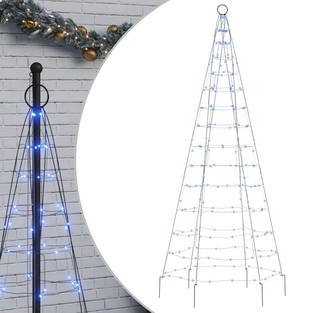 vidaXL Lichterkette LED-Weihnachtsbaum für Fahnenmast 200 LEDs Blau 180 cm Außenbereich